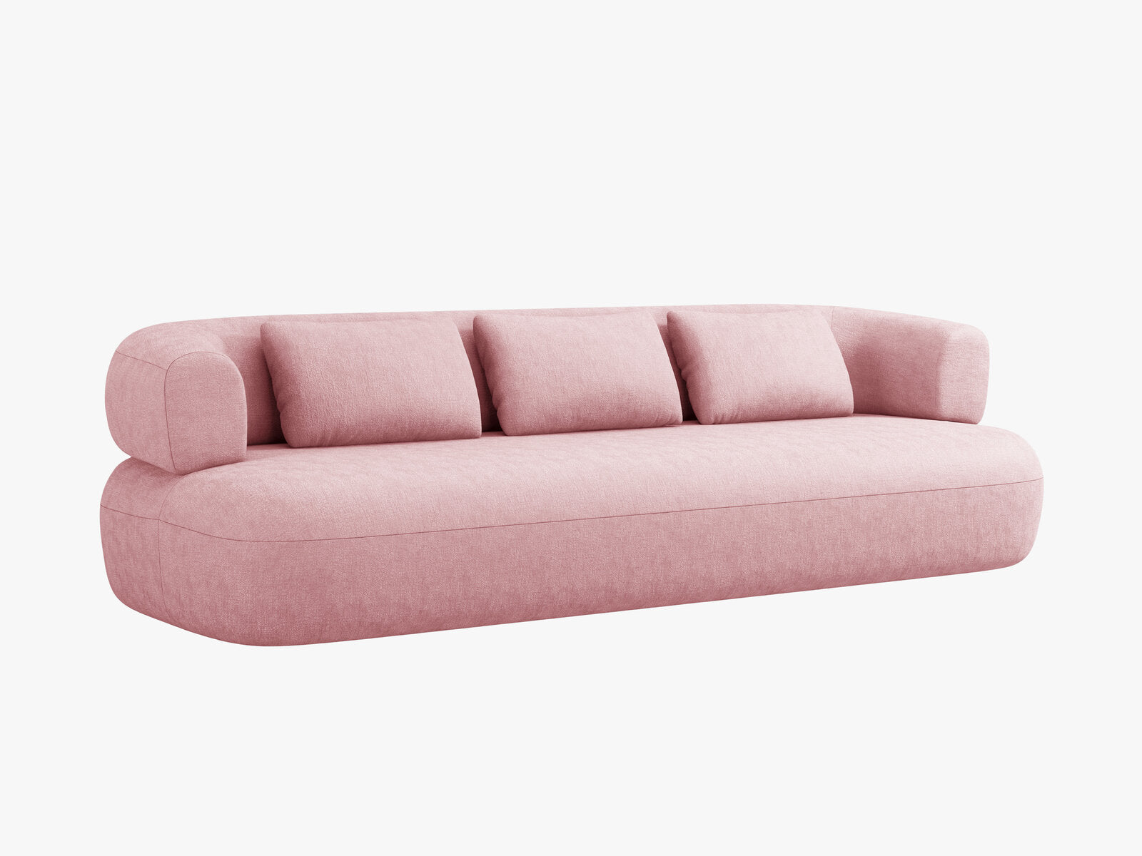 Micadoni Sofa Jenny 3-Sitzer Chenille Perfect Harmony Rosa