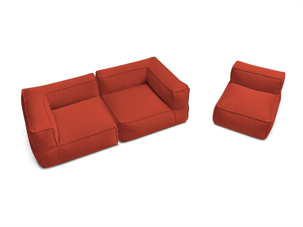 Bobochic Giulia Gartensofa 3-Sitzer Stoff Rot