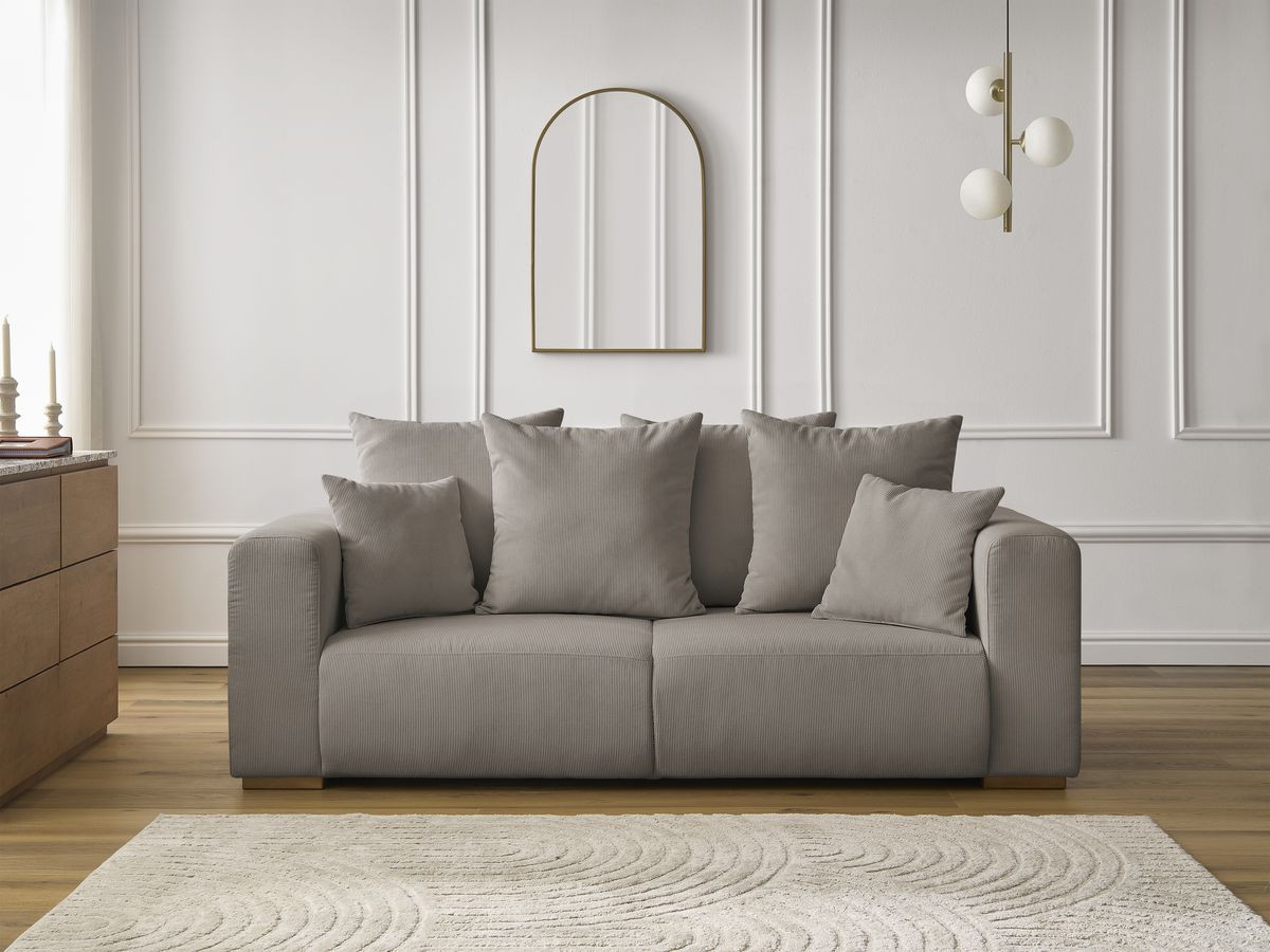 Bobochic Sidonie Sofa 2-Sitzer Cordsamt Taupe