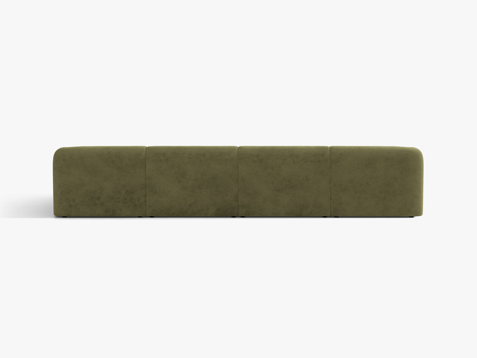 Micadoni Panorama-Sofa Miley 5-Sitzer Samt Bluvel Grün