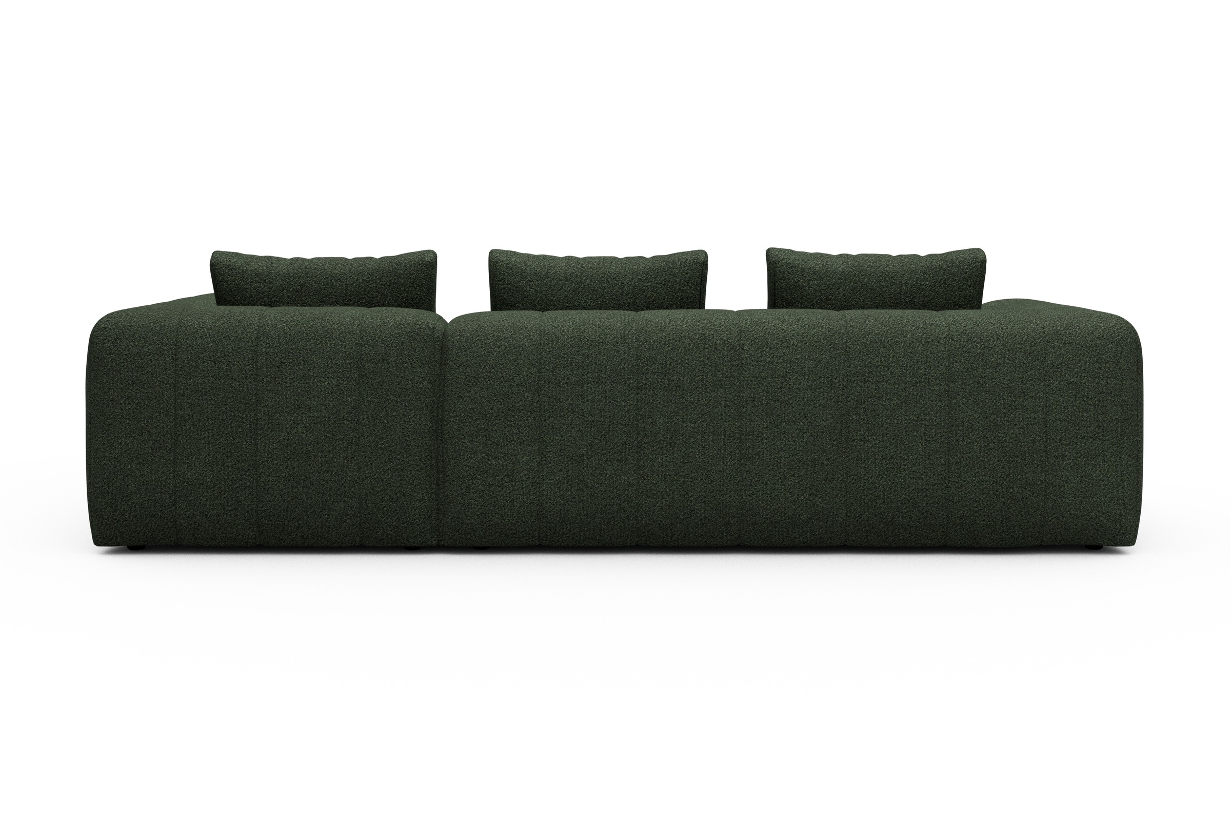 Ecksofa Hugo 2x 2,5-Sitzer Armlehne links Vanora-Deep-Green