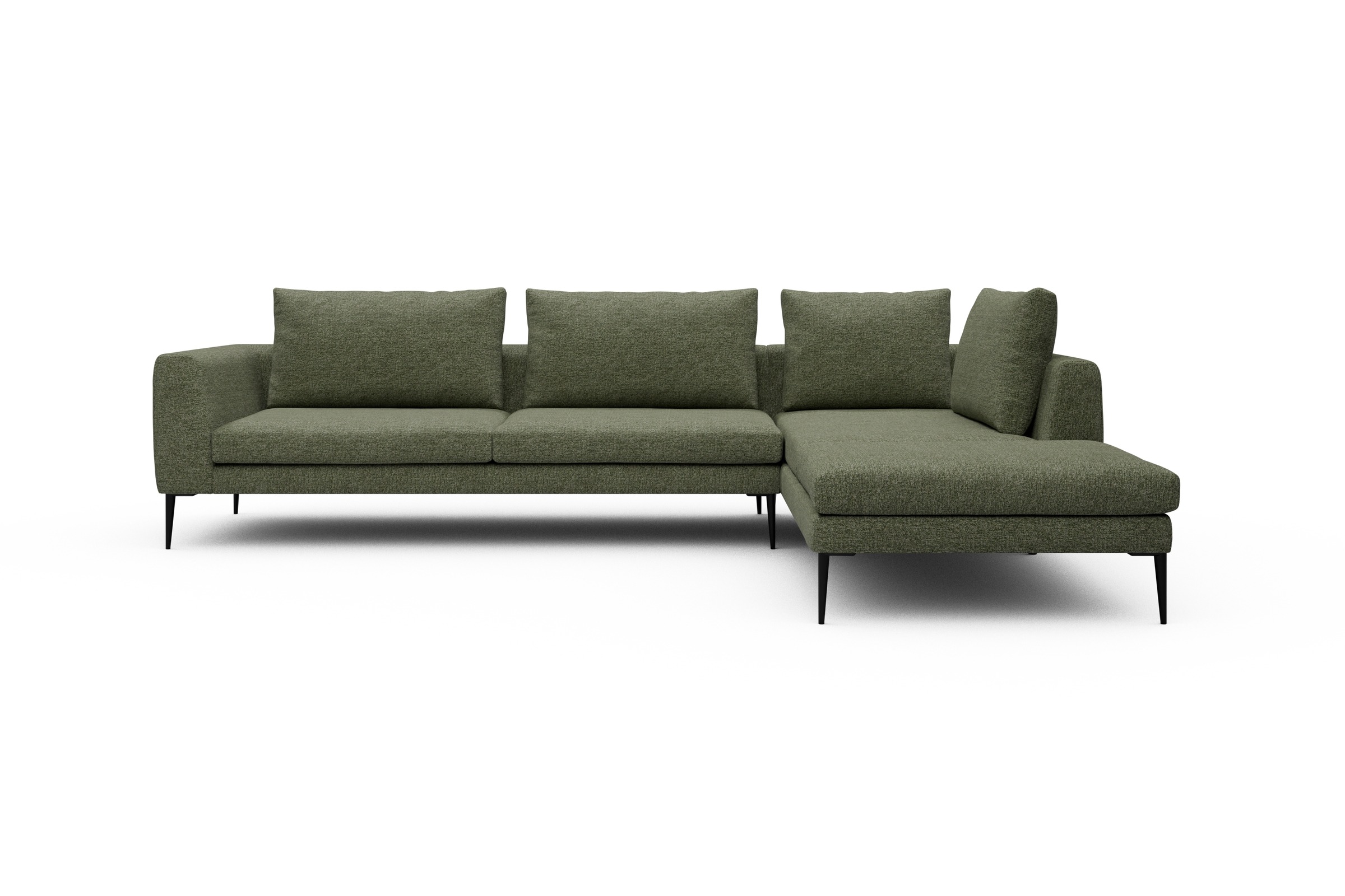 Skandi Home Ecksofa Paul Relax-Ecke links mit 3-Sitzer Carreno-Vivid-Green moebelfaktor
