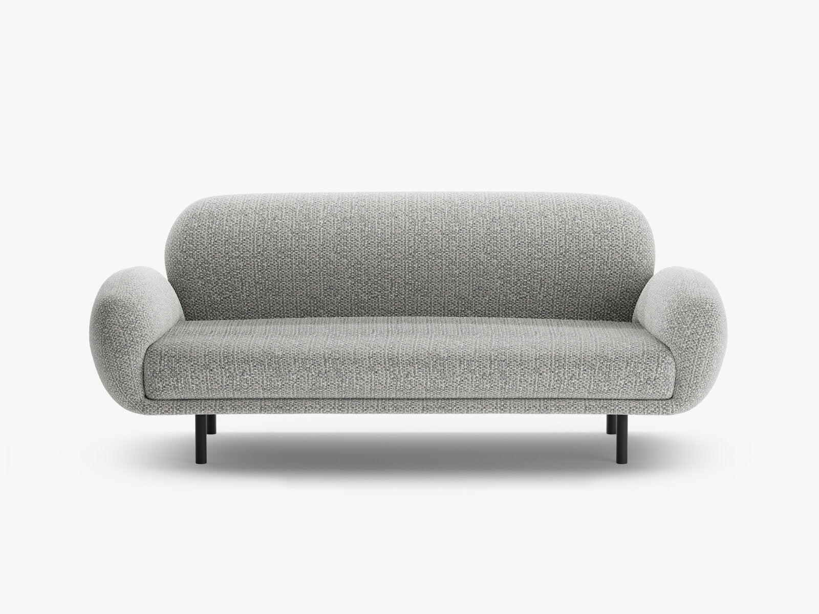 Micadoni Sofa Poppy 2-Sitzer große Version Chenille Silencio Grau