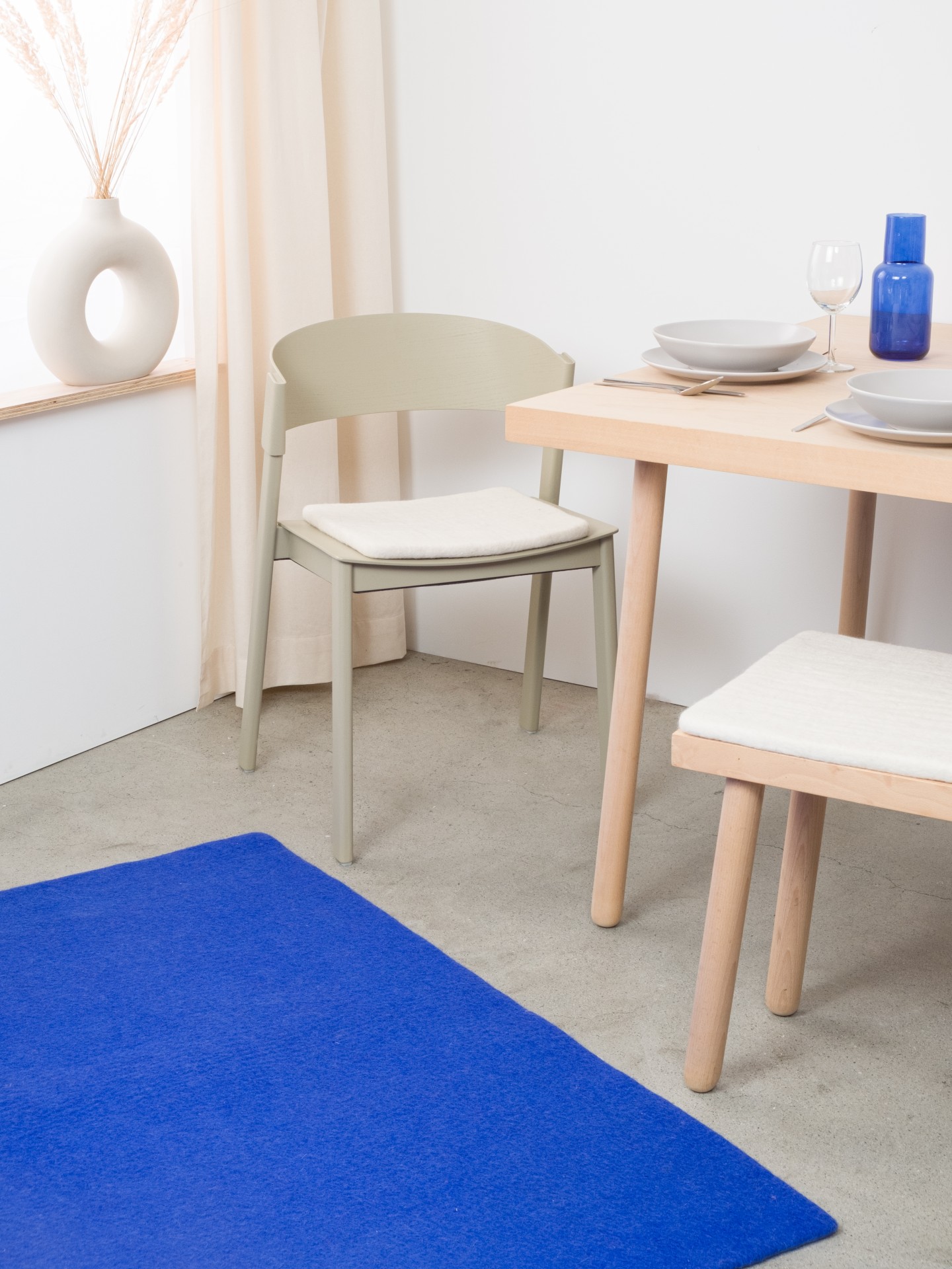 myfelt Linea - Flache Sitzauflage quadratisch