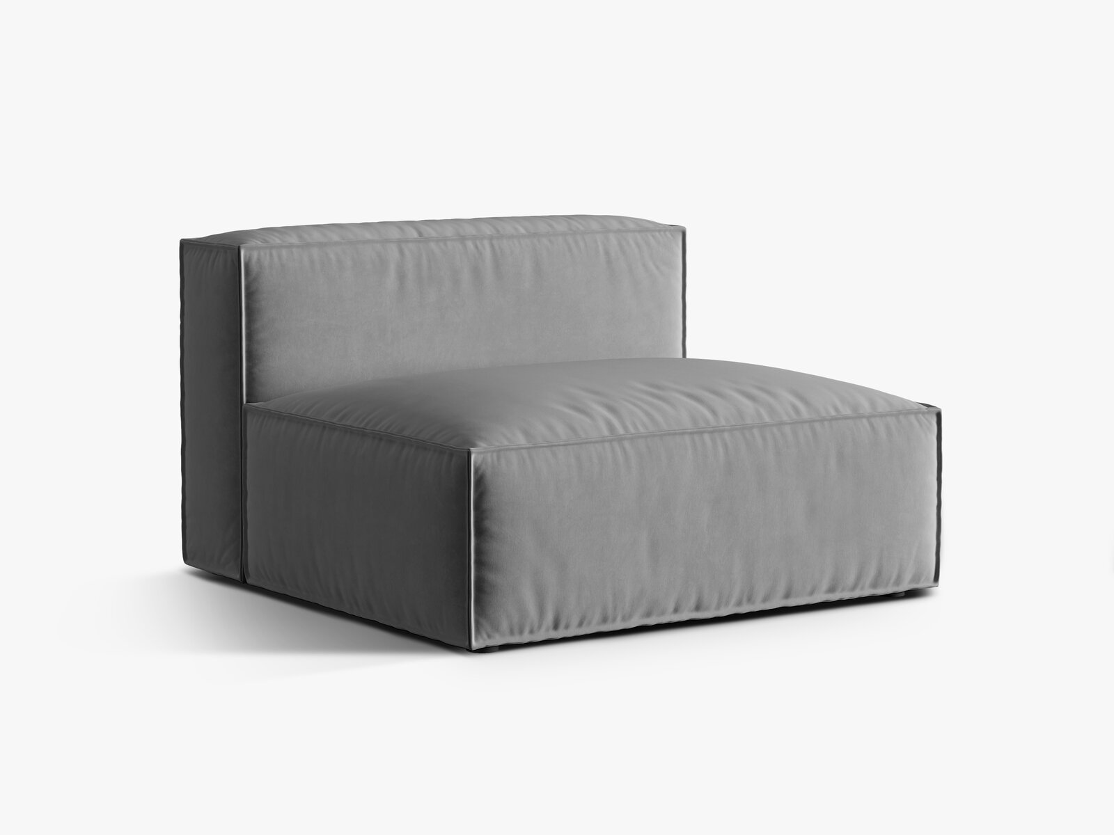 Micadoni Modul Nuria 2-Sitzer Samt Grau