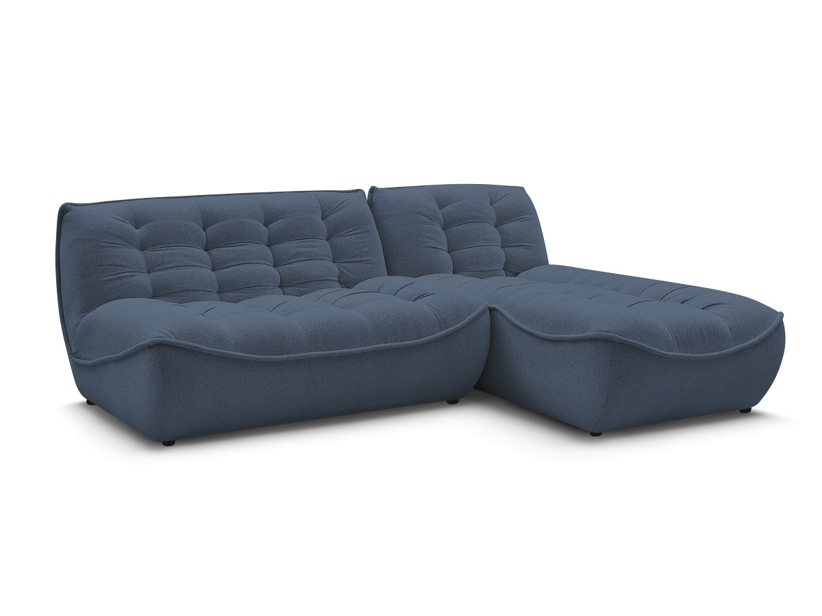 Bobochic Serena Ecksofa Melange-Stoff Blau
