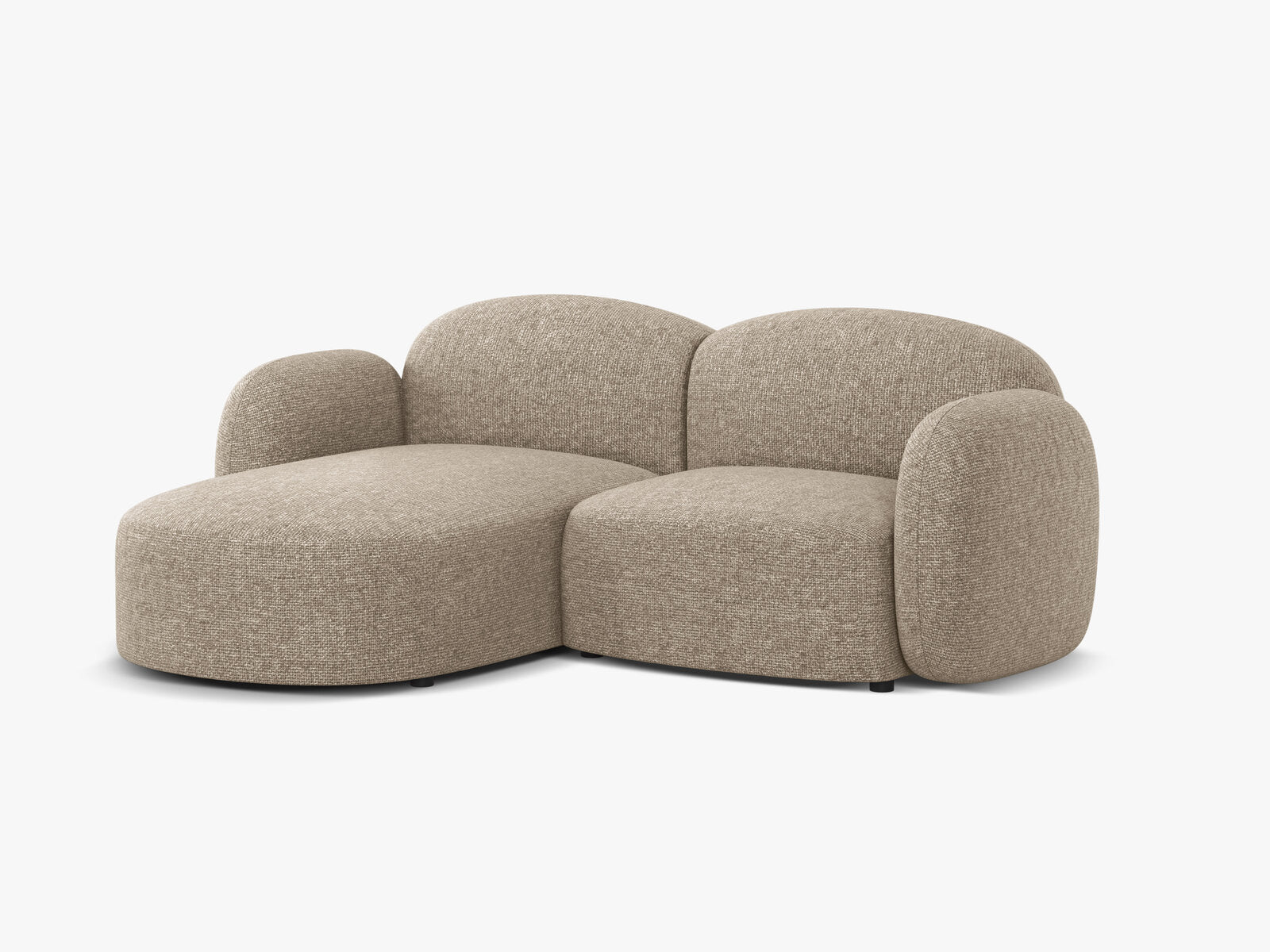 Micadoni Ecksofa Blair 3-Sitzer Links Chenille Eden Dunkelbeige