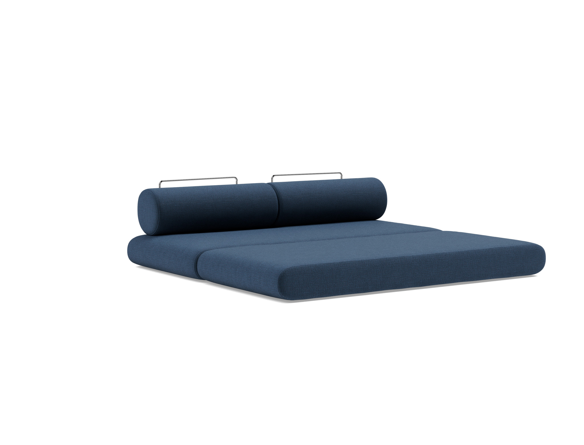 Tagesbett Circlus mit Rückenrollen Chenille Esina 414-Indigo-Blue
