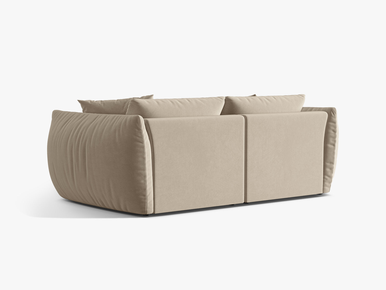 Micadoni Sofa Chris 3-Sitzer Samt Ecru
