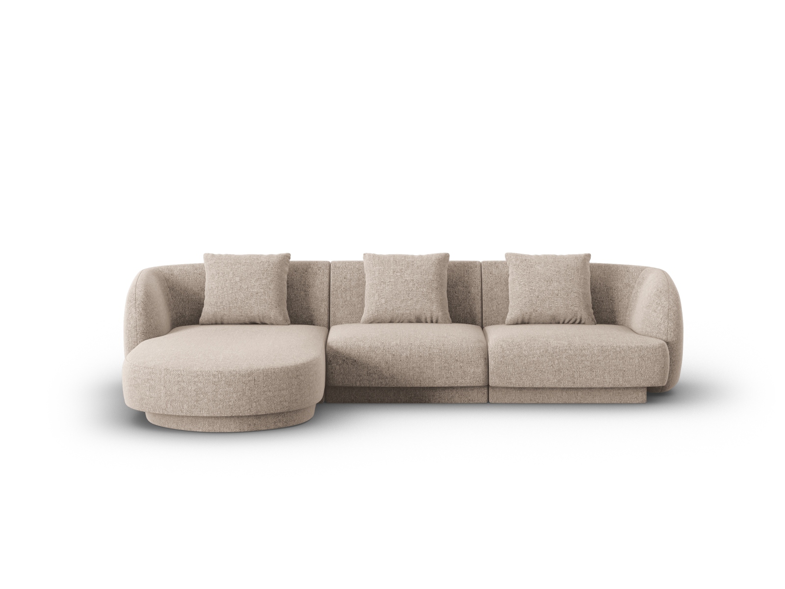 Cosmopolitan Design Ecksofa Tulum 4-Sitzer Chenille Eden Dunkelbeige Links