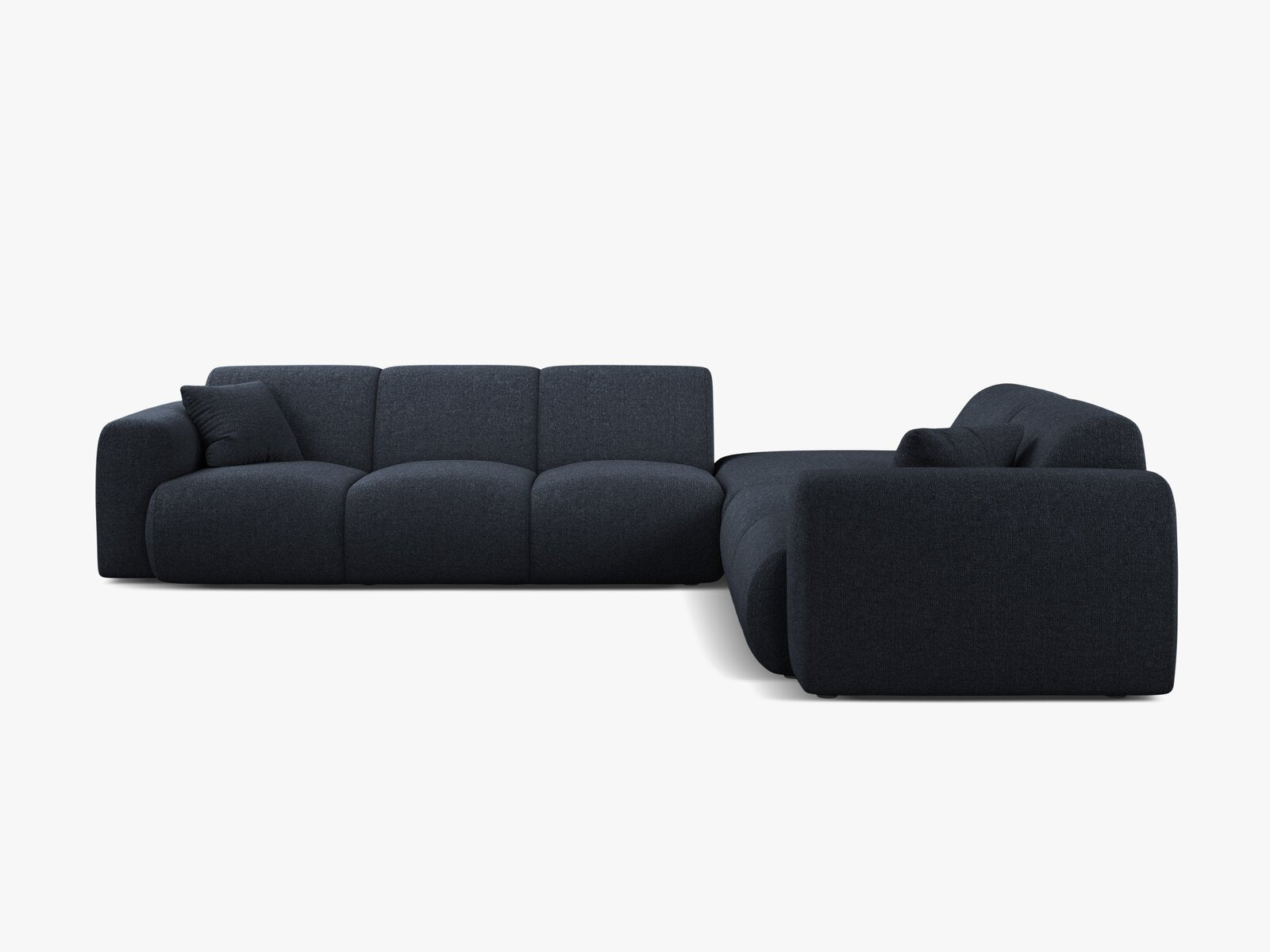 Micadoni Ecksofa Molino 6-Sitzer Rechts Chenille Eden Marineblau