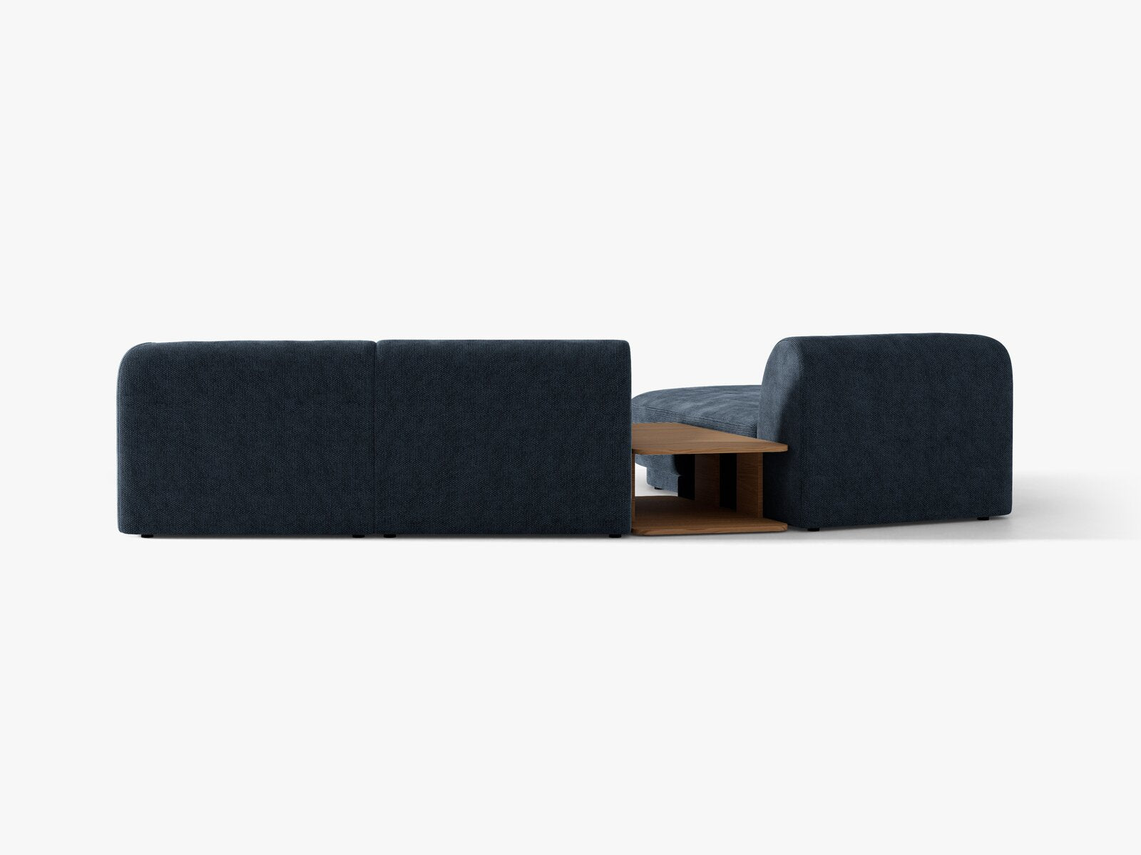 Micadoni Modulares Sofa Miley mit Recamiere 3-Sitzer Links Chenille Haga Königsblau