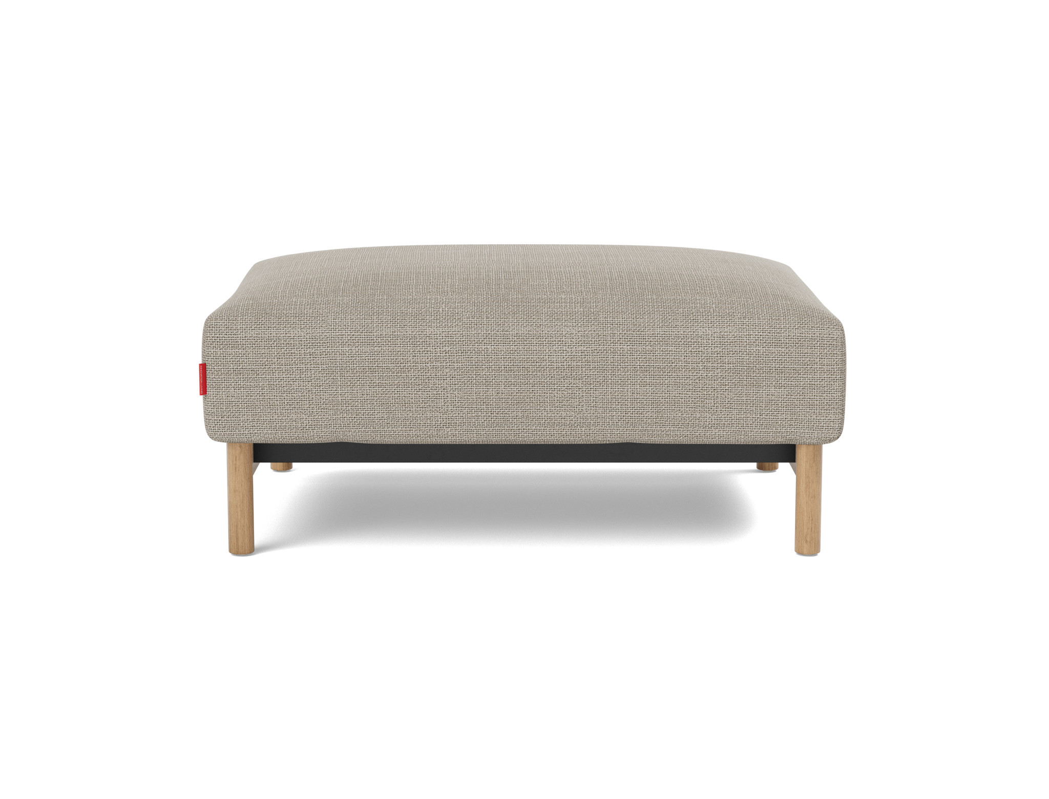 Hocker Malloy Strukturierter Stoff Kenya 579-Gravel Beine Eiche