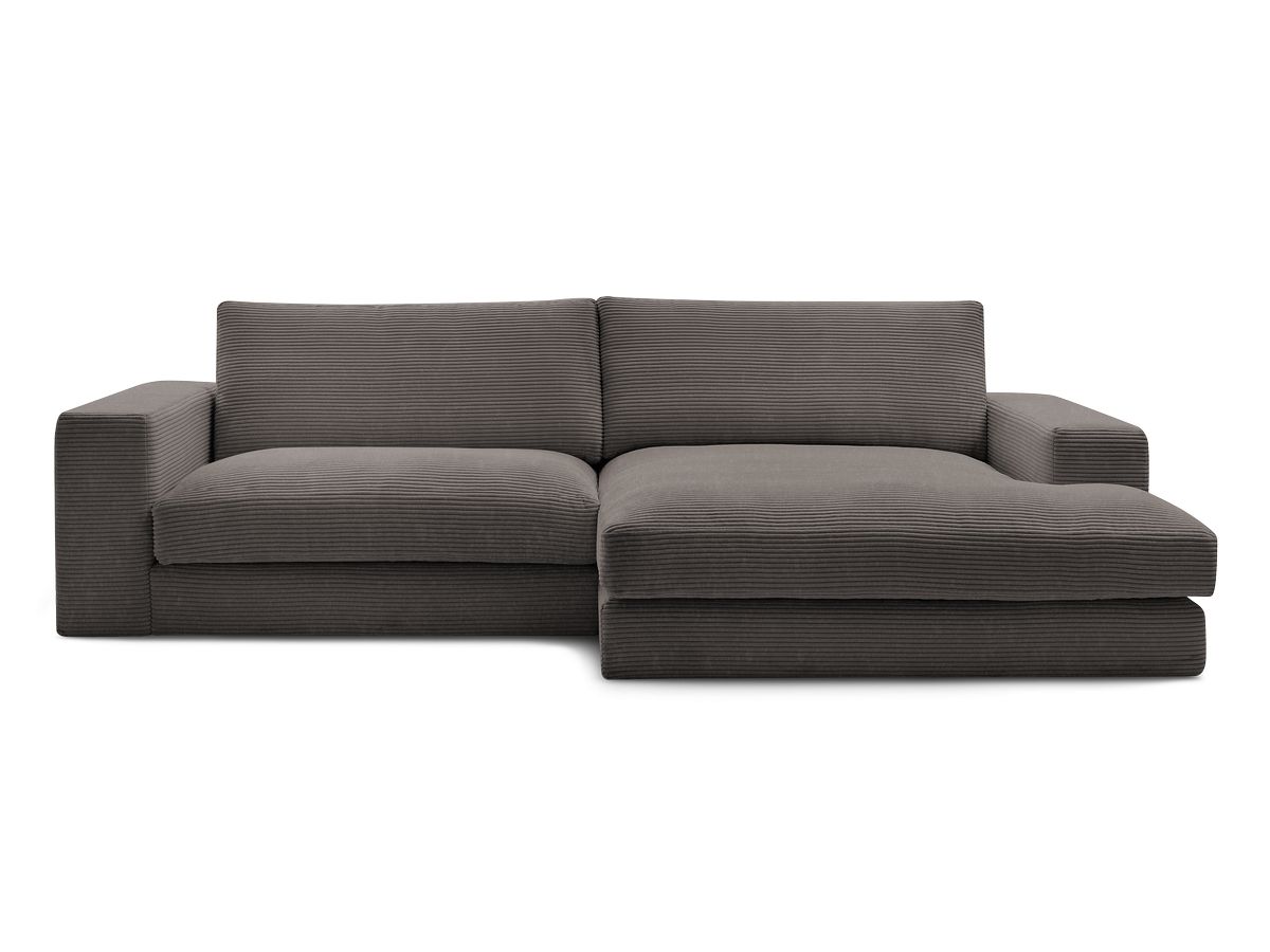 Bobochic Leonard Ecksofa 274 × 159 cm Cordsamt Braun Ecke rechts