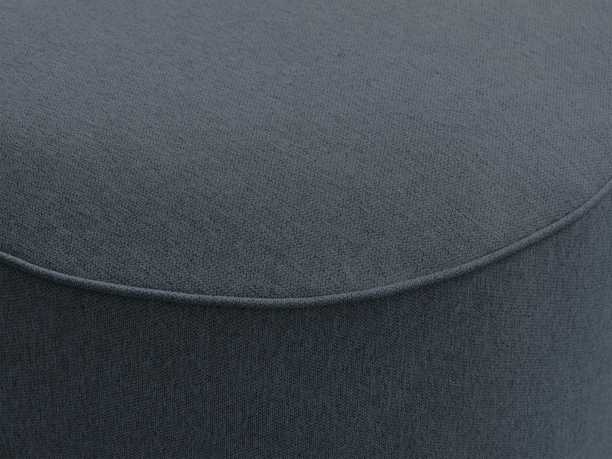 Bobochic Rousseau Pouf Melange-Stoff Dunkelblau