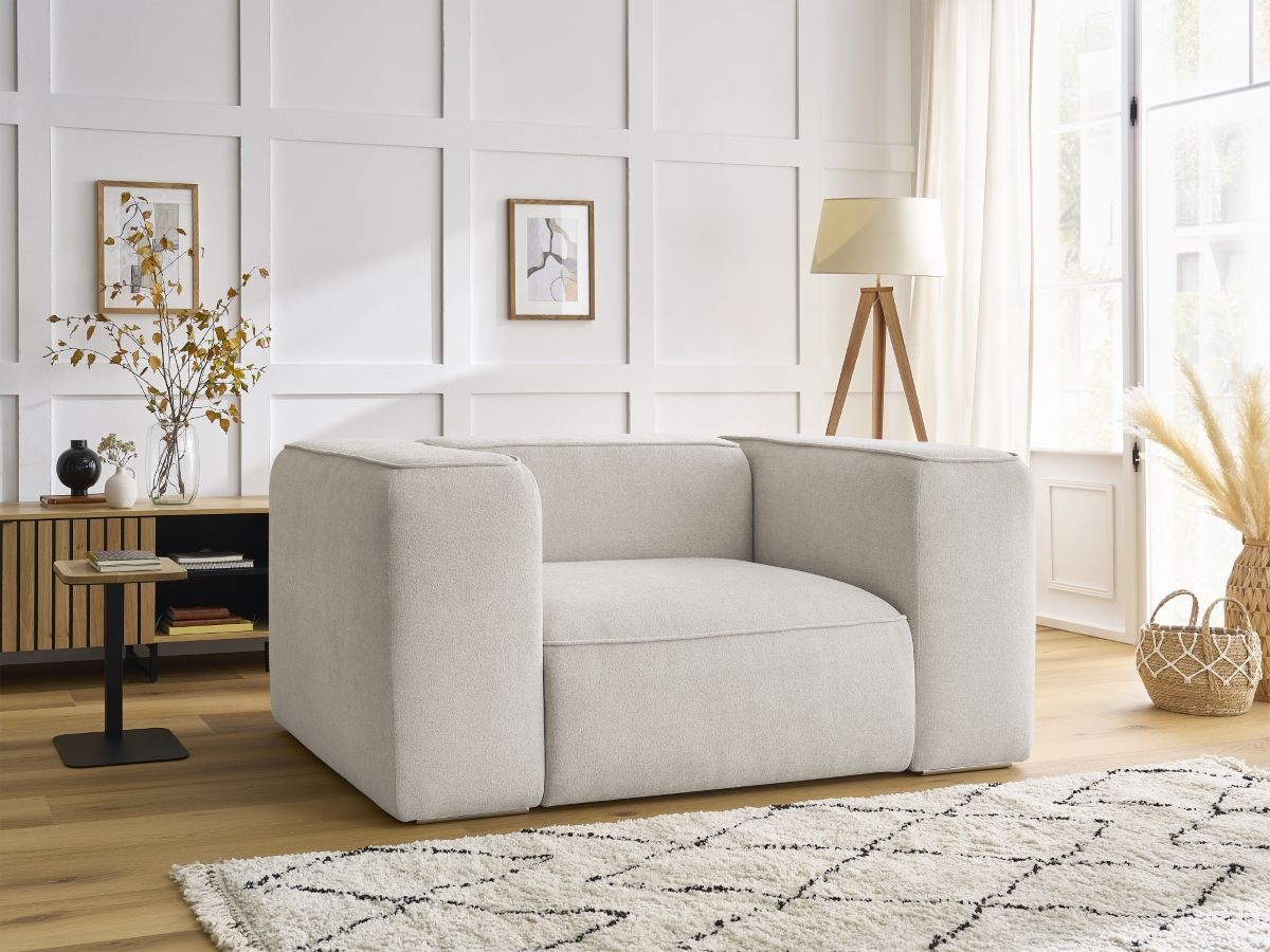 Bobochic Zephyr Sessel Strukturstoff Beige