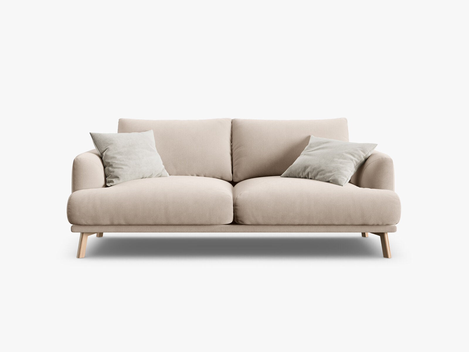 Micadoni Sofa Naomi 2-Sitzer Samt Salvador Beige