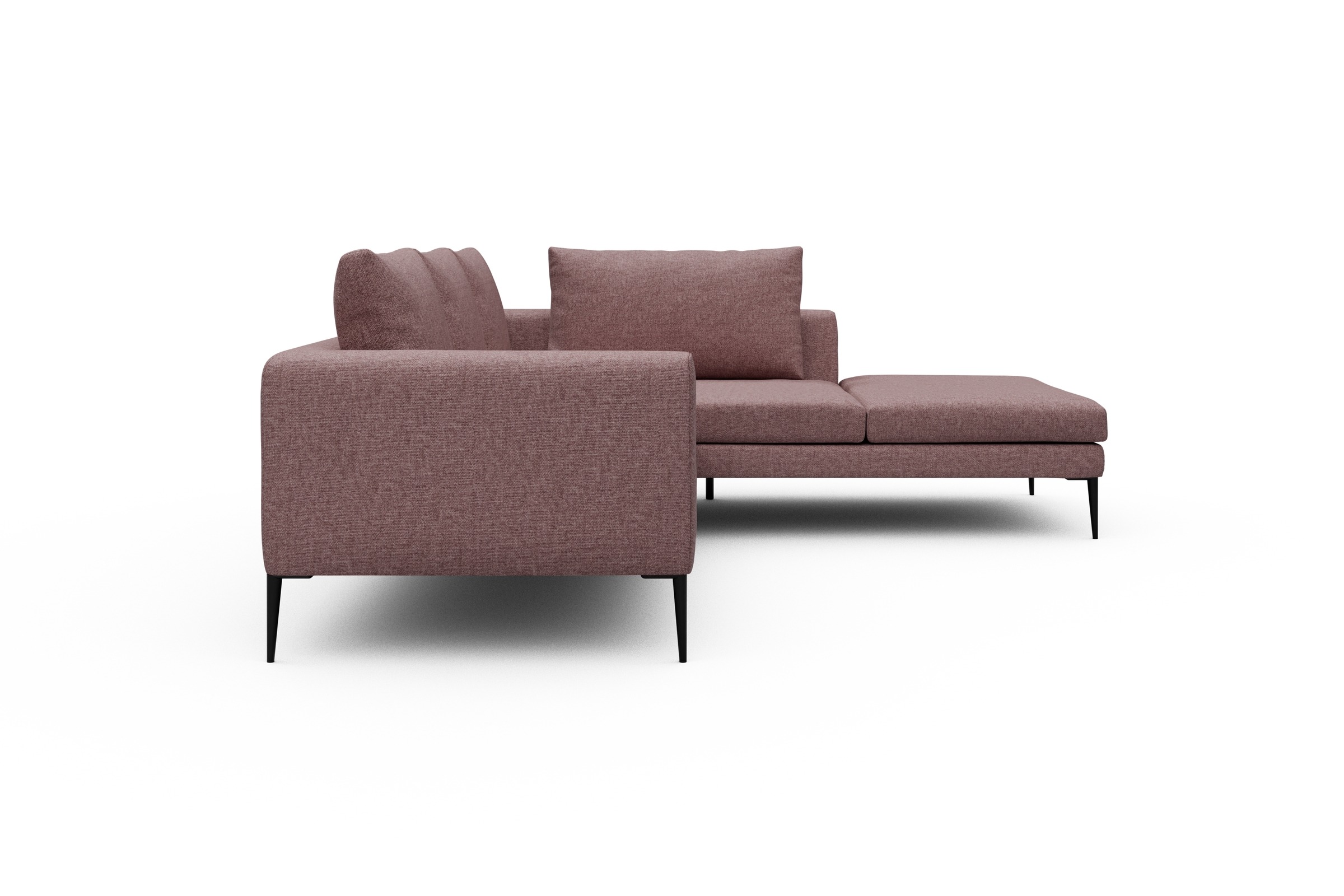 Ecksofa Paul Relax-Ecke rechts mit 2-Sitzer Sama-Flamingo