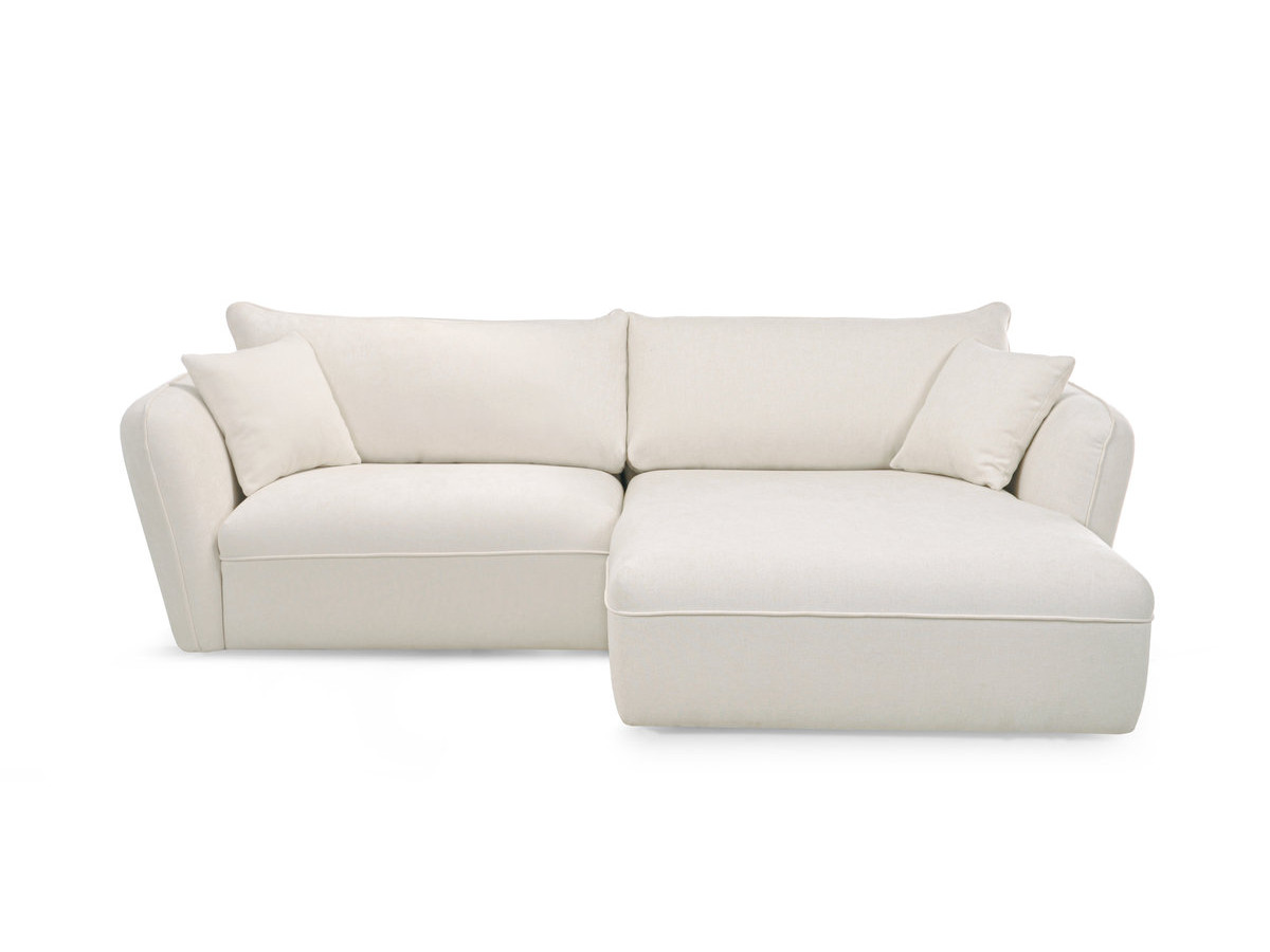 Bobochic Luigi Ecksofa Strukturstoff Weiß Ecke rechts