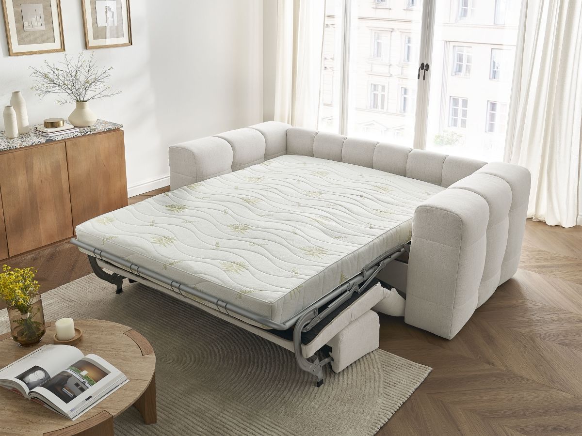 Bobochic Cloud Schlafsofa 3-Sitzer Stoff Beige