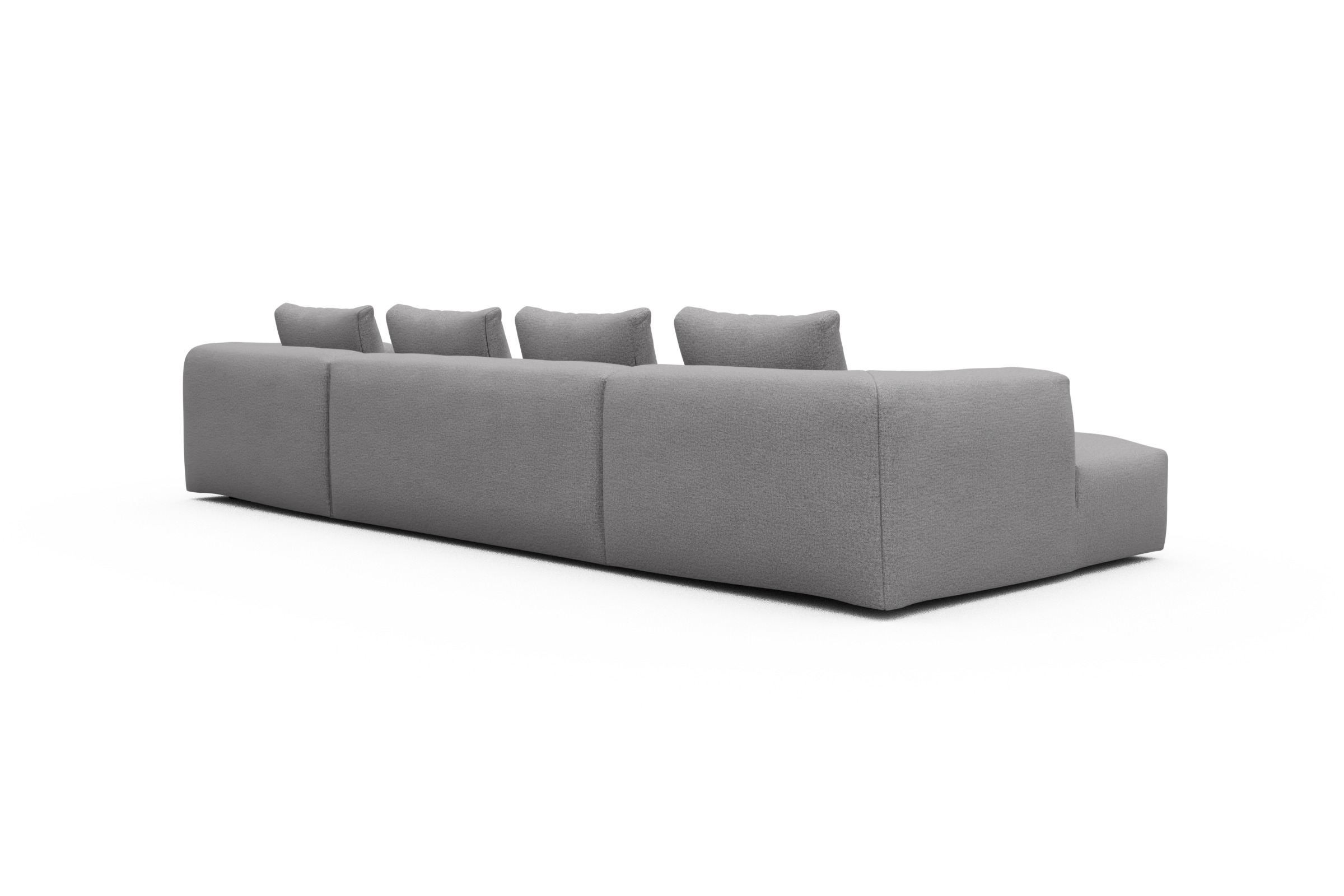 Wohnlandschaft Fred mit 2-Sitzer und Chaiselongue beidseitig Sama-Grey