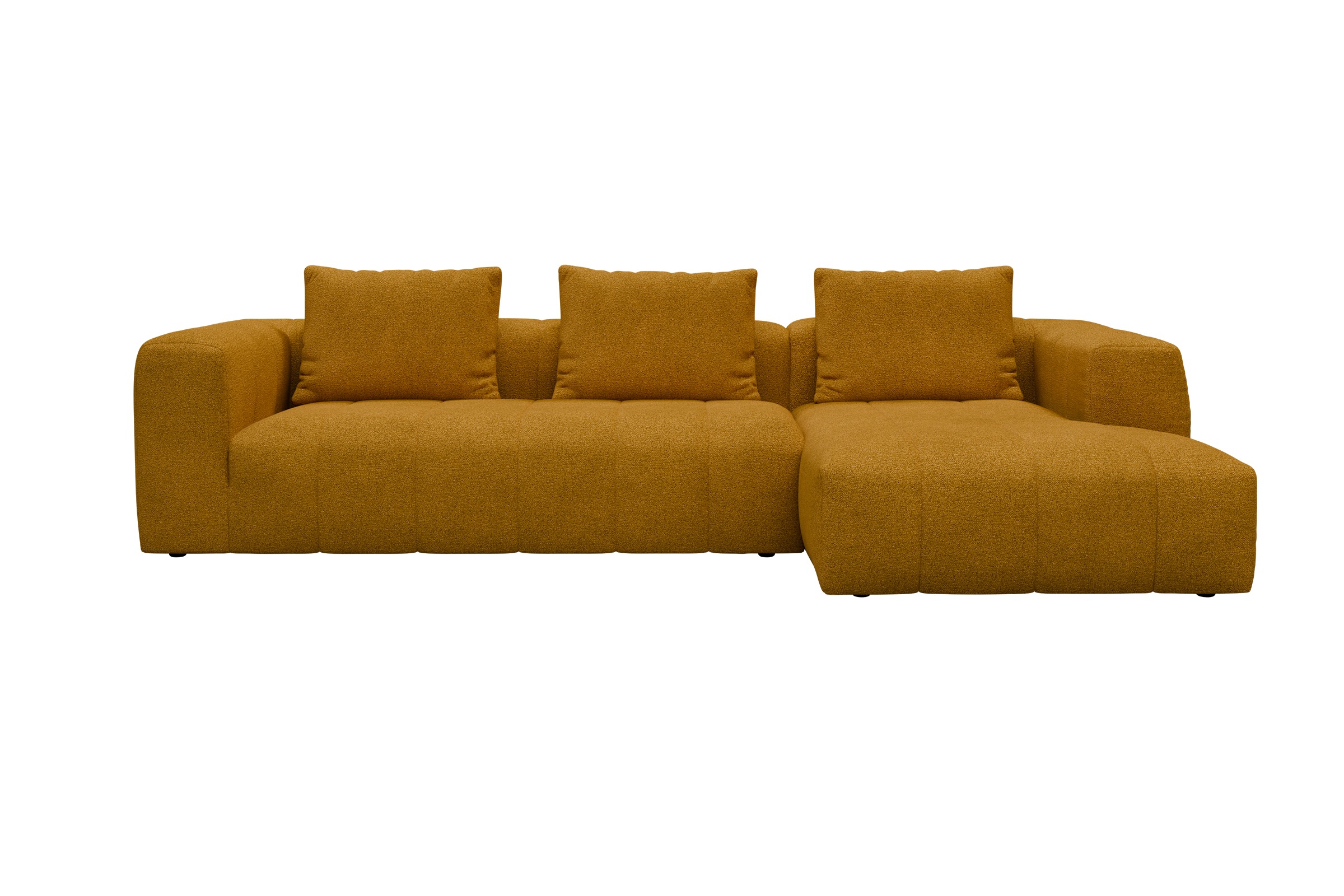 Hugo 2,5-Sitzer Armlehne links mit Chaiselongue Boucle-Ochre moebelfaktor