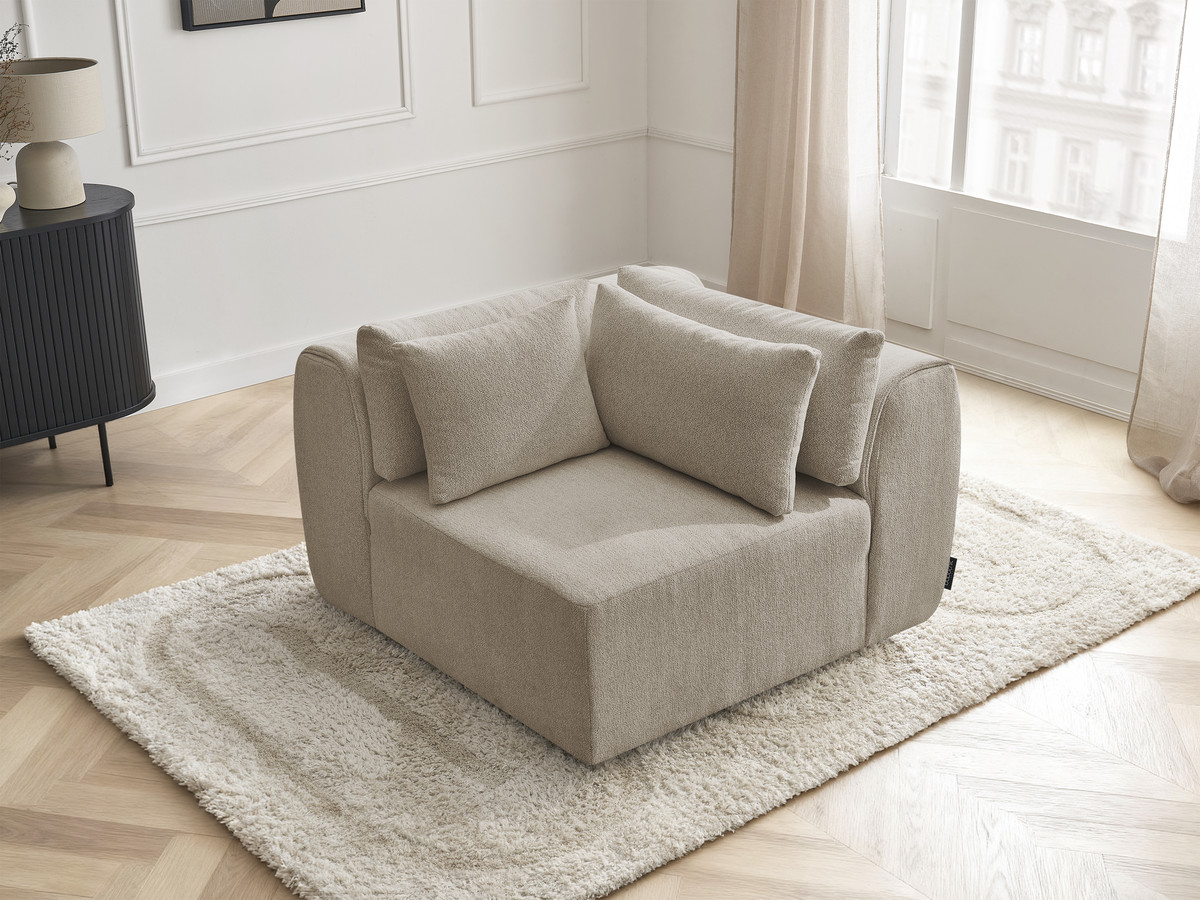 Bobochic Jana Eckmodul Melange-Stoff Taupe