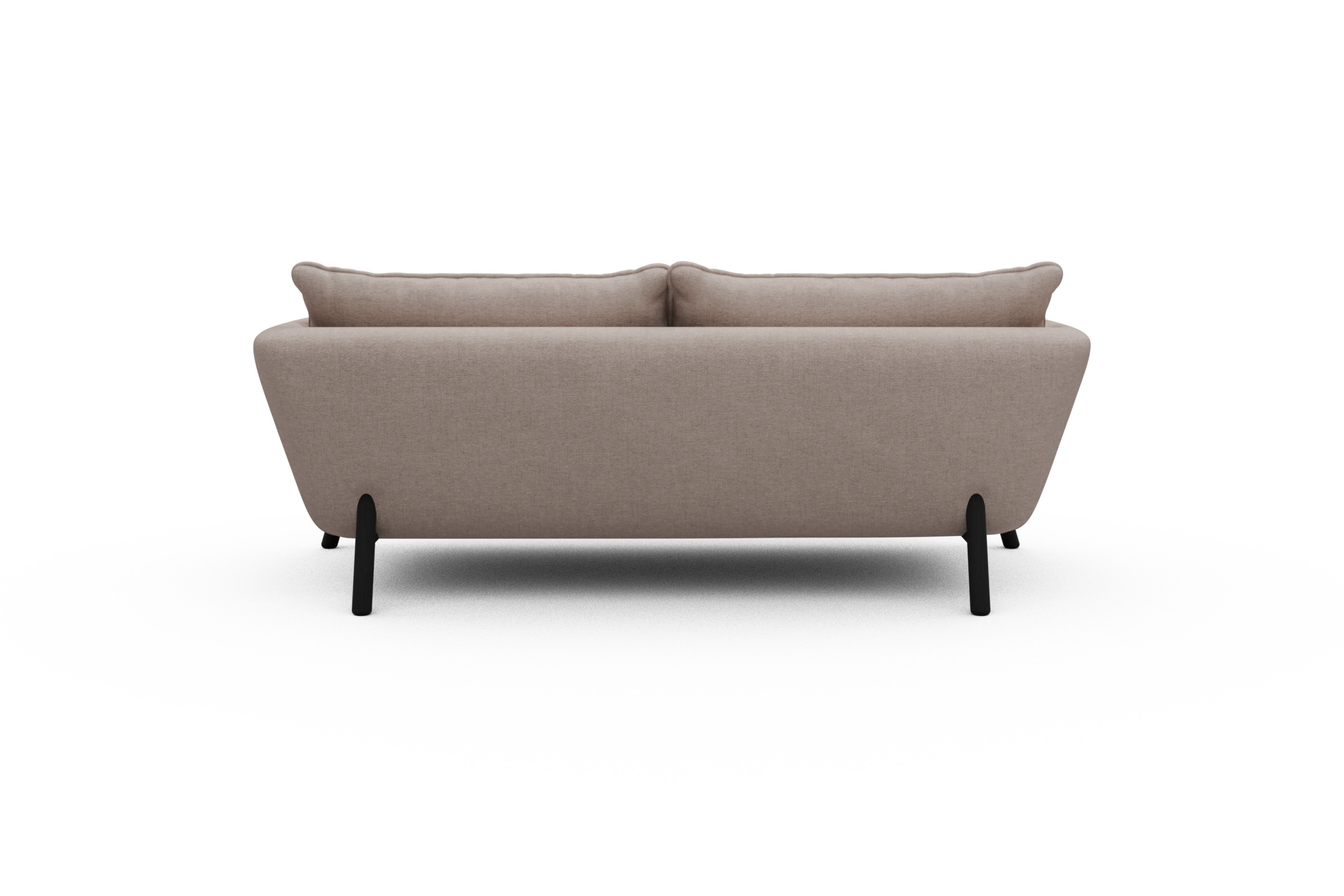 Sofa Emil PREMIUM 2-Sitzer Beinfarbe Eiche Schwarz Weda-Sand