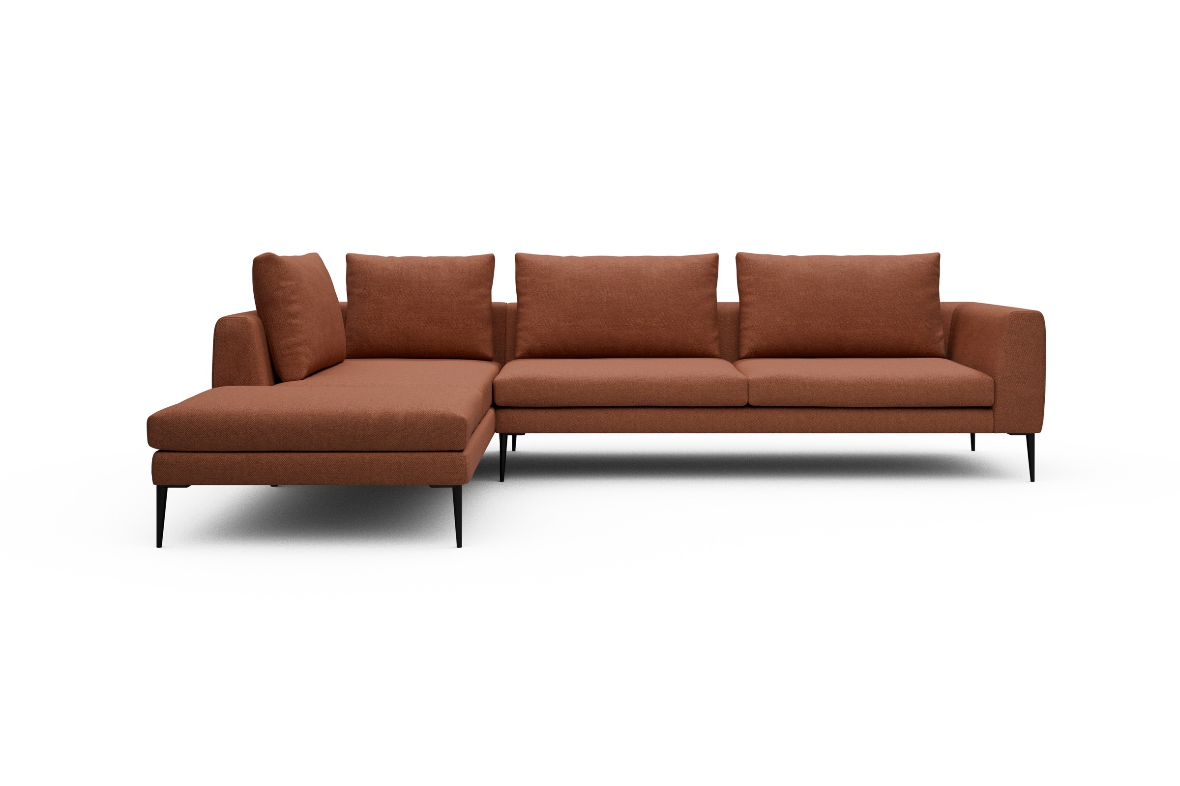 Skandi Home Ecksofa Paul Relax-Ecke rechts mit 3-Sitzer Weda-Rust moebelfaktor