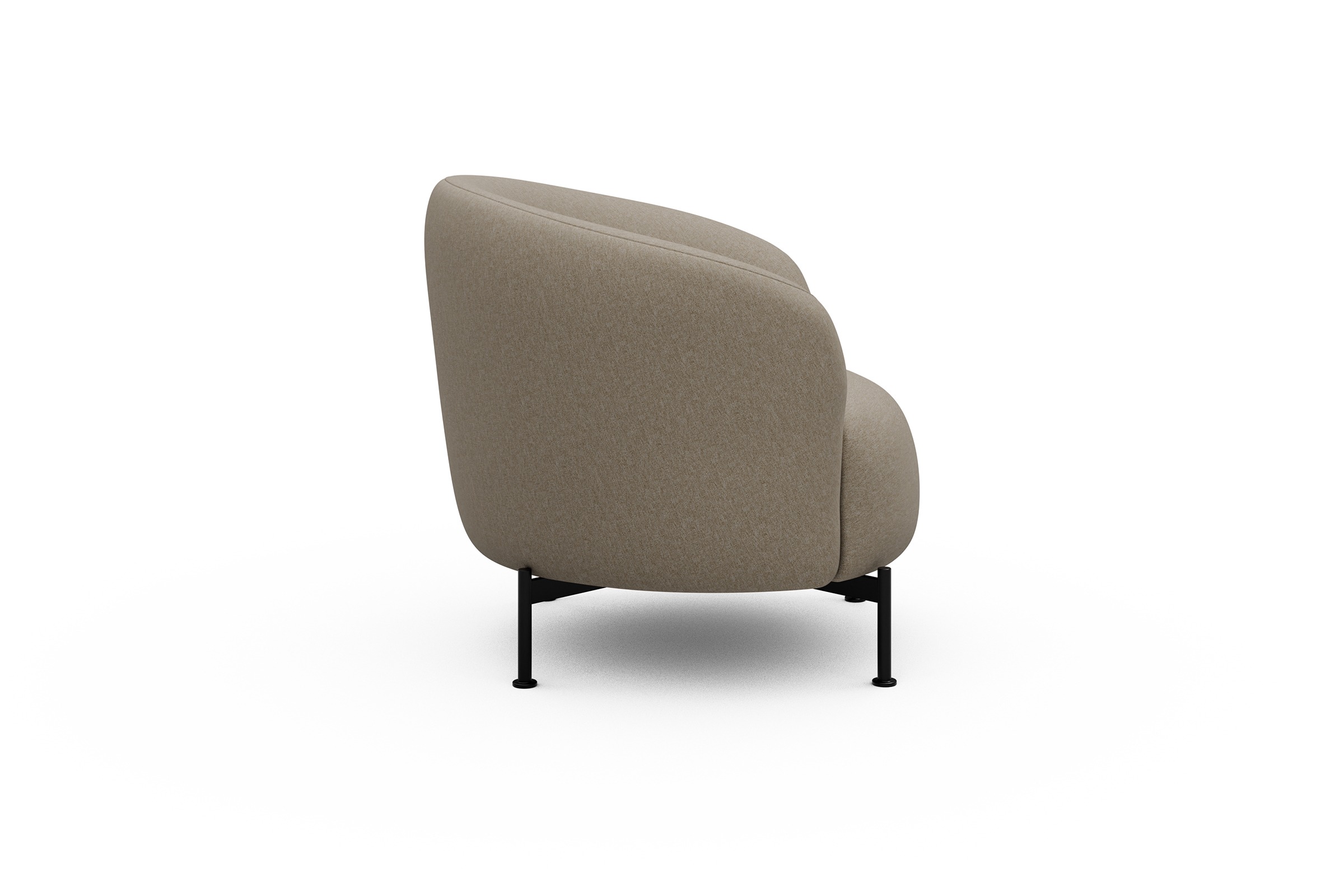 Sessel Ronda X-Metallgestell Schwarz Satya-Natural