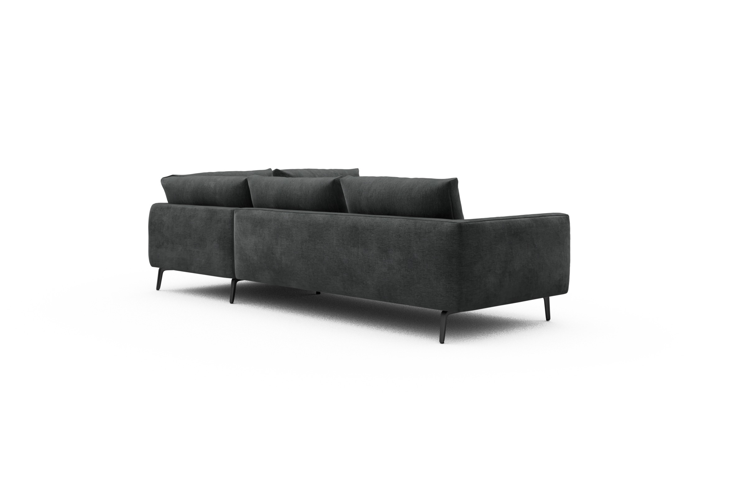 Ecksofa Karl Relax-Ecke rechts mit 2,5-Sitzer Smooth-Deep-Warm-Grey