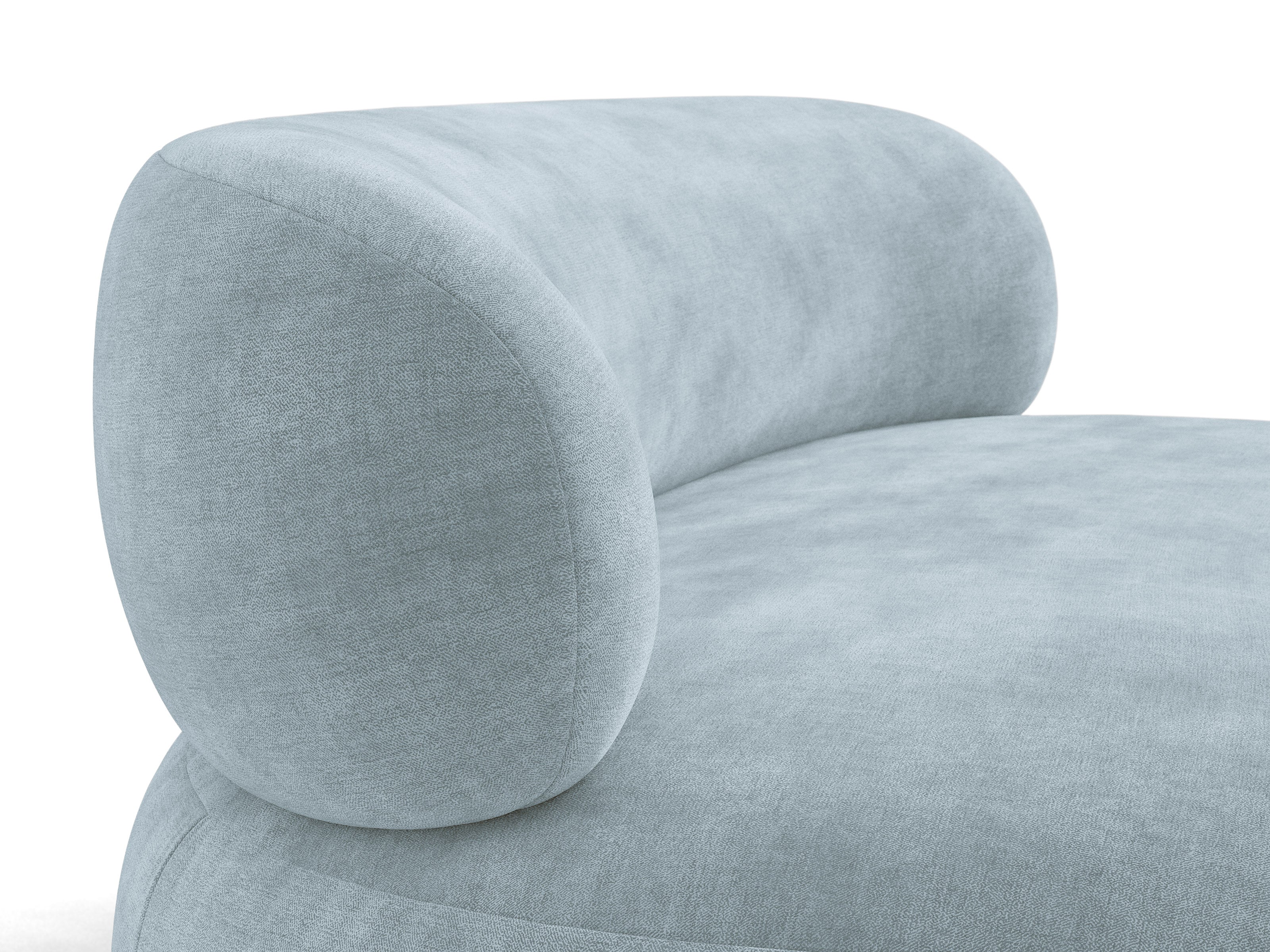 Micadoni Aura Armsessel Chenille Golden Pastellblau