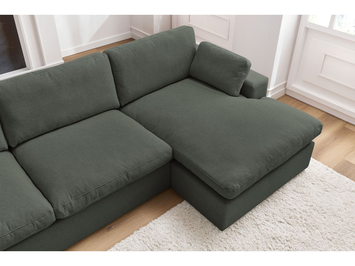 Bobochic Belair Ecksofa 280 × 139 cm Stoff Grün