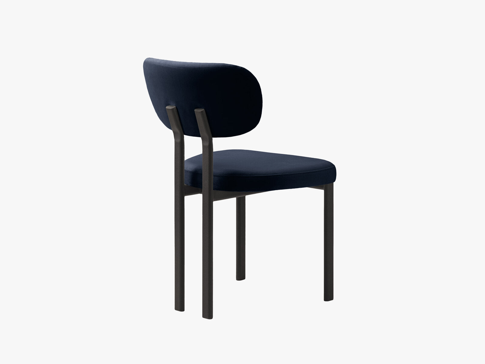 Micadoni Stuhl Sam Samt Magic Velvet Schwarz Metall Schwarz