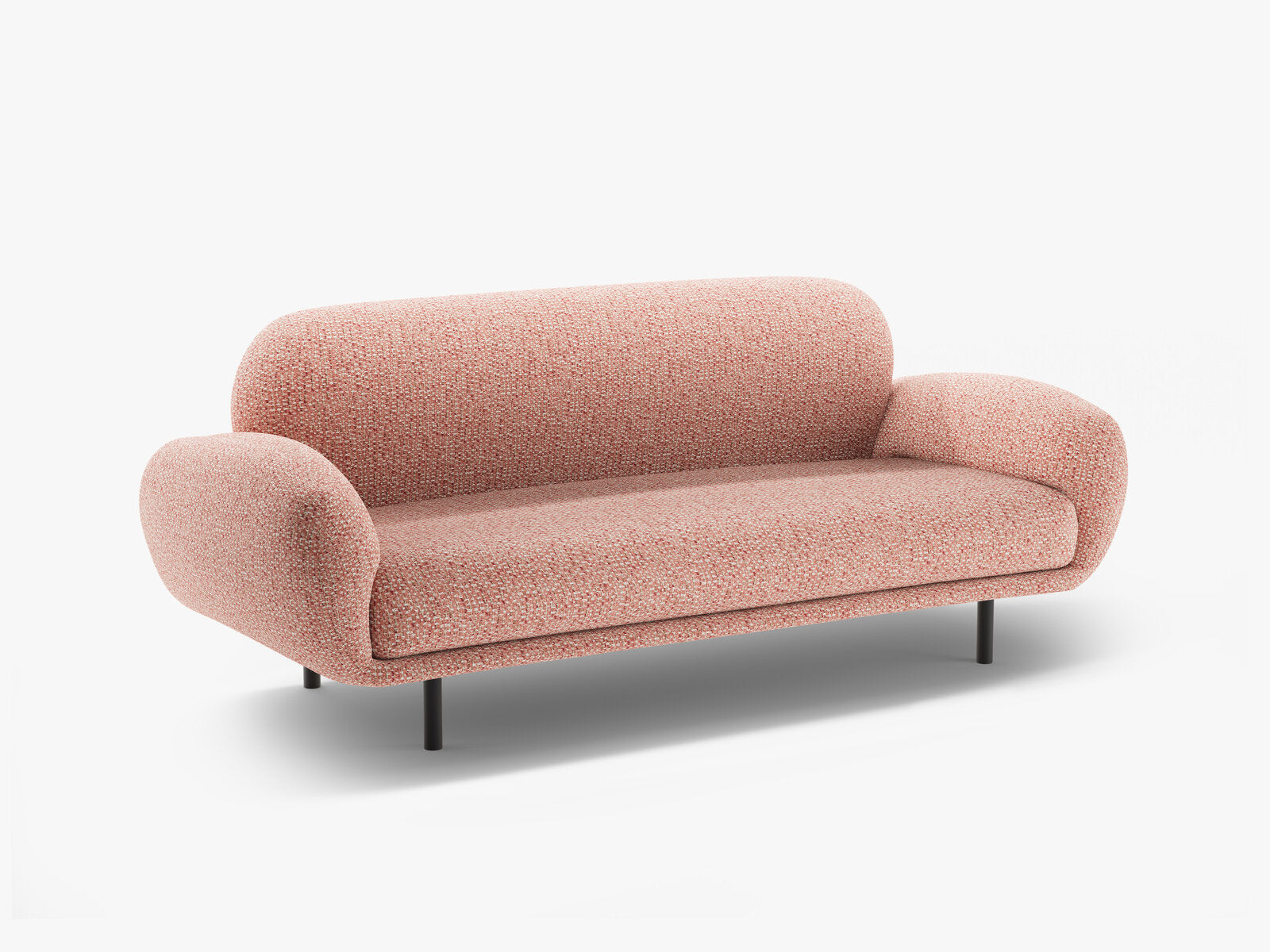 Micadoni Sofa Poppy 2-Sitzer große Version Chenille Silencio Rosa