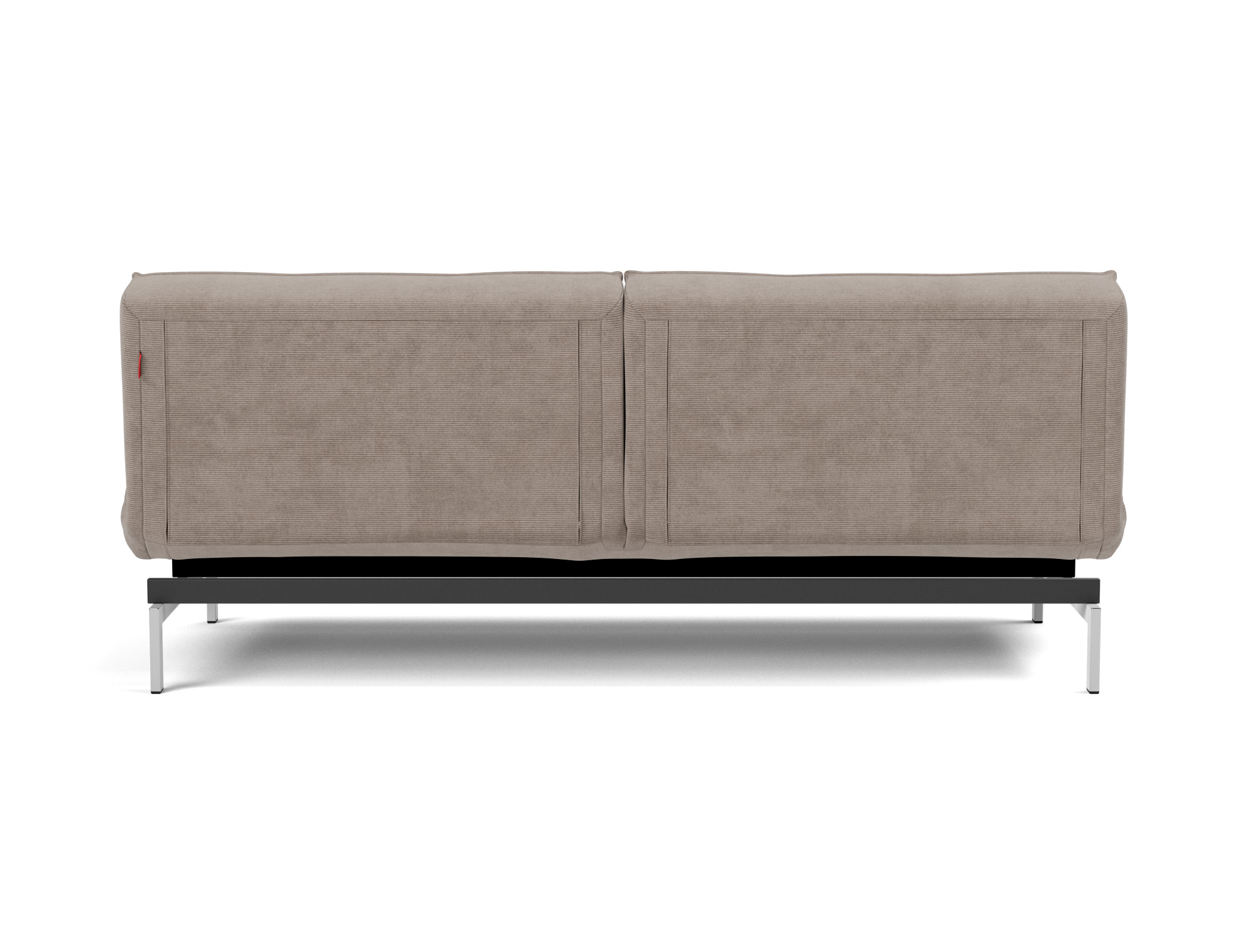 Schlafsofa Splitback Kord Cordufine 318-Beige Beine Chrom