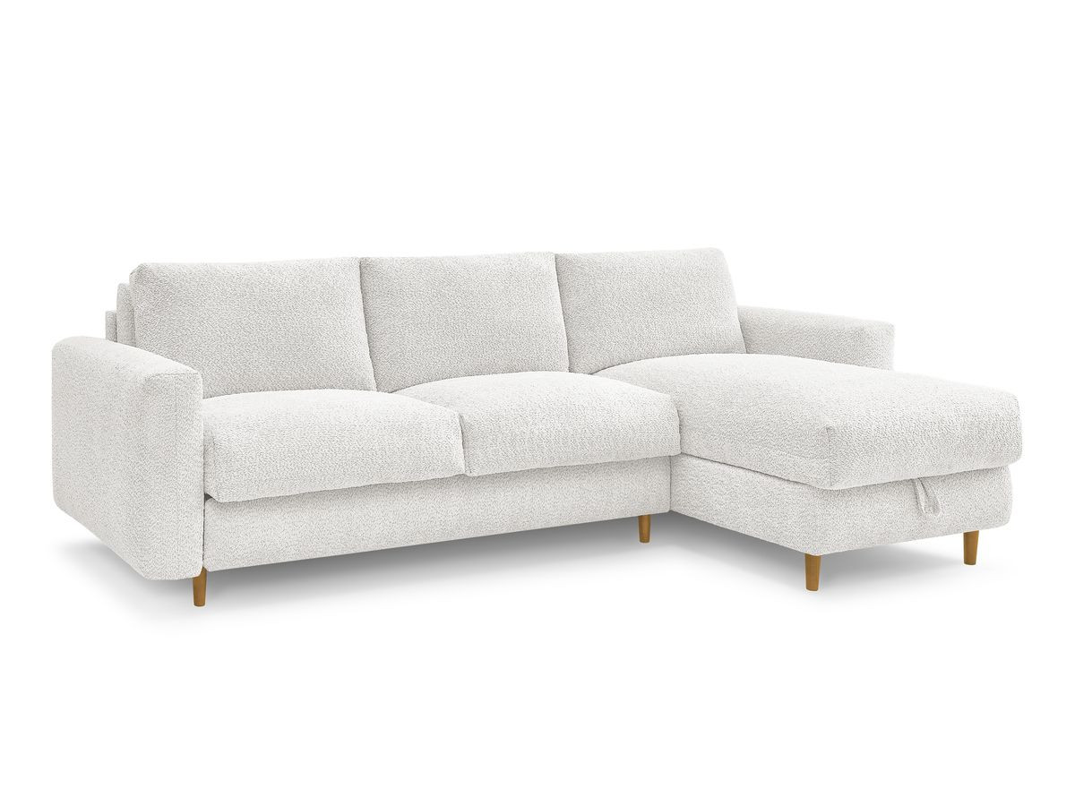 Bouclé-Stoff · Weiß