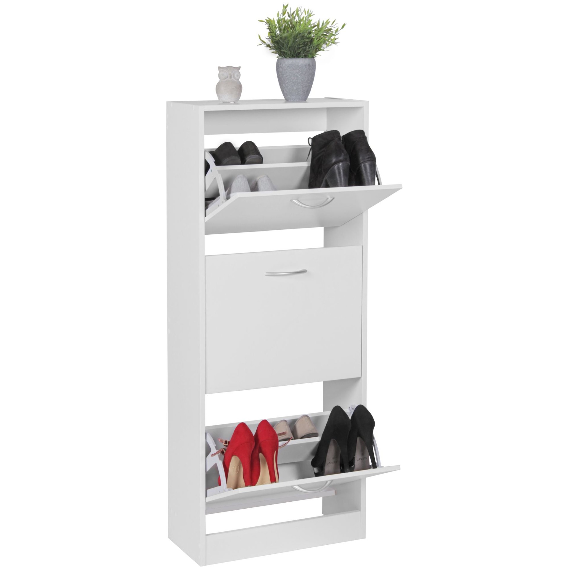 Schuhschrank Osteroy Weiß 50 × 24 × 125 cm