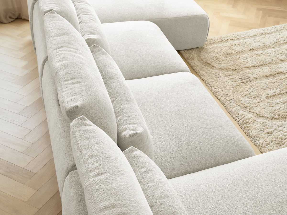 Bobochic Jana Wohnlandschaft Melange-Stoff Weiß