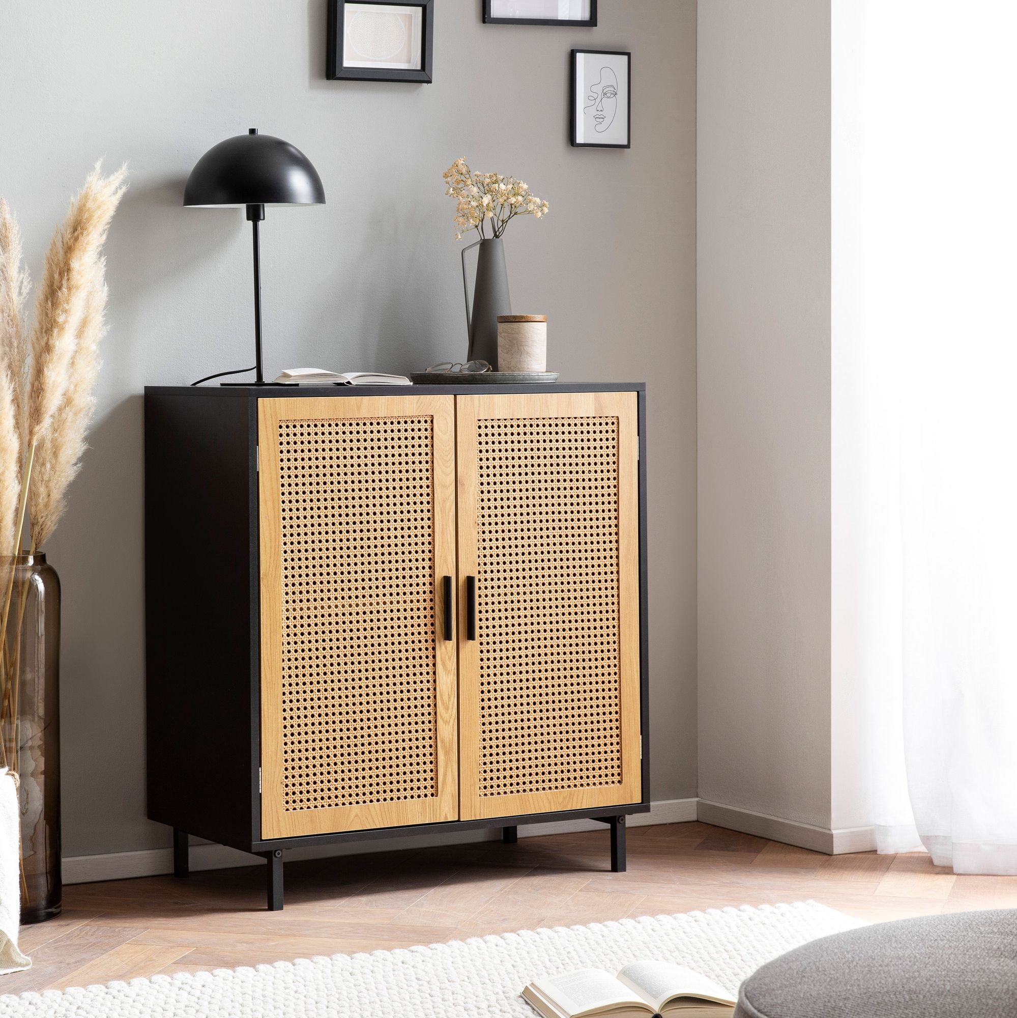 Sideboard Drivdalen Schwarz 80 × 40 × 86,5 cm