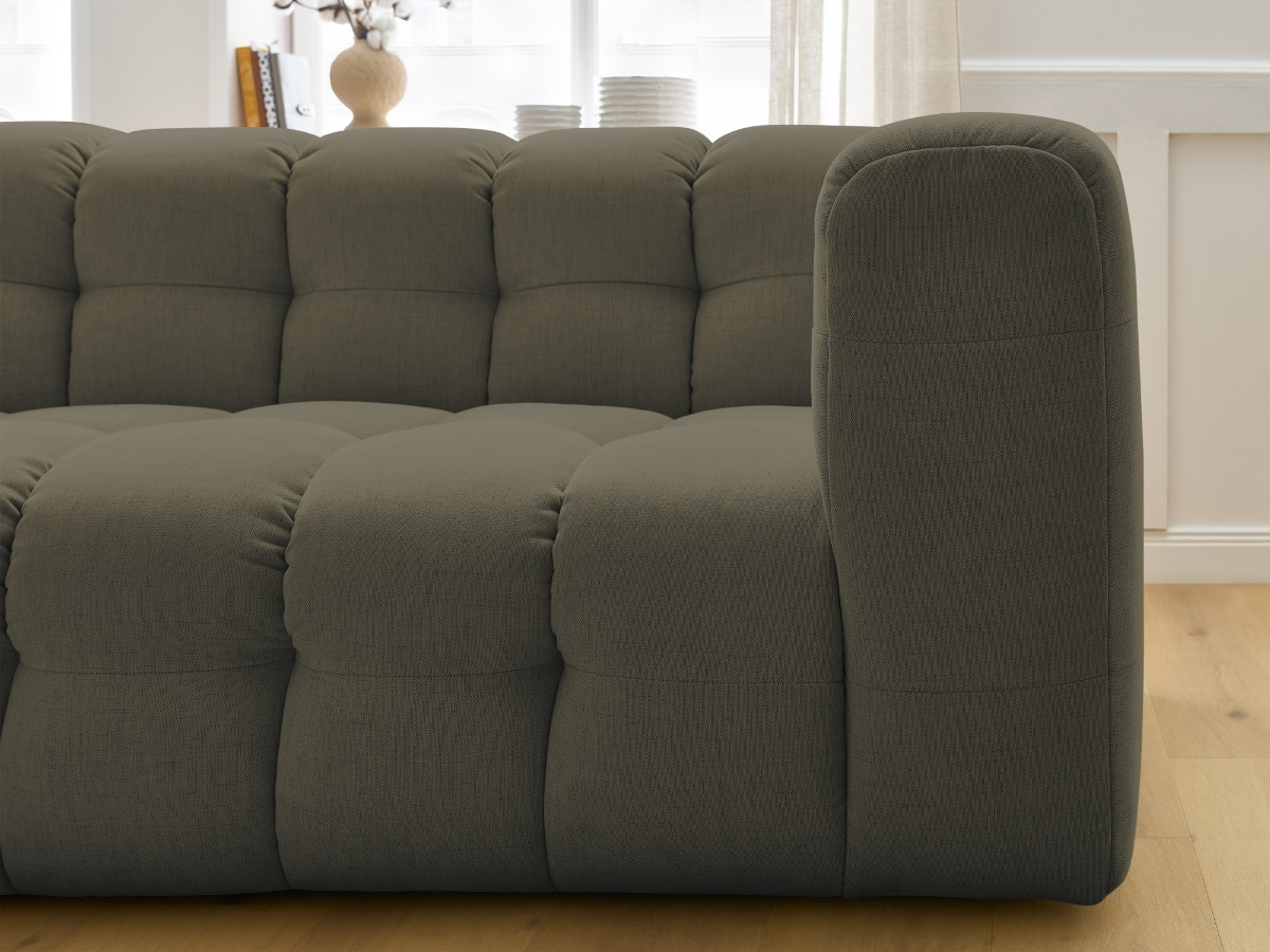 Bobochic Cloud Ecksofa 288 × 184 cm Stoff Grün Ecke links