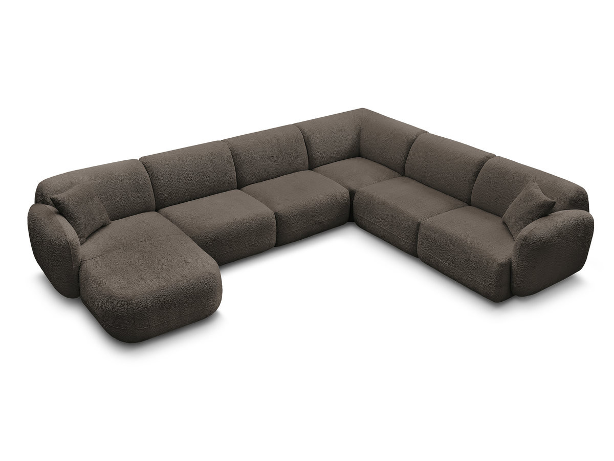 Bobochic Anda Wohnlandschaft Chenille Braun Ecke rechts