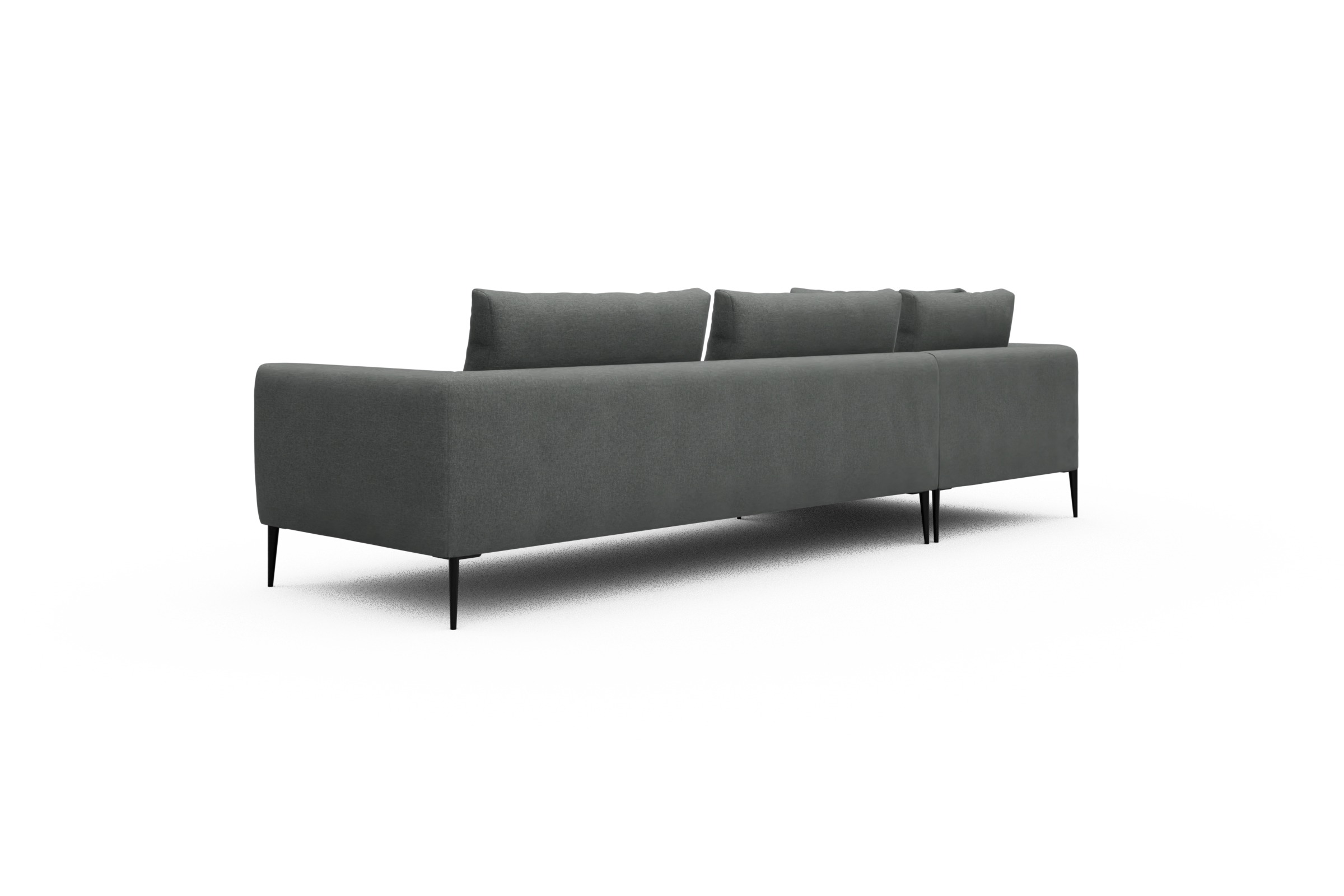 Ecksofa Paul Relax-Ecke rechts mit 3-Sitzer Satya-Steel