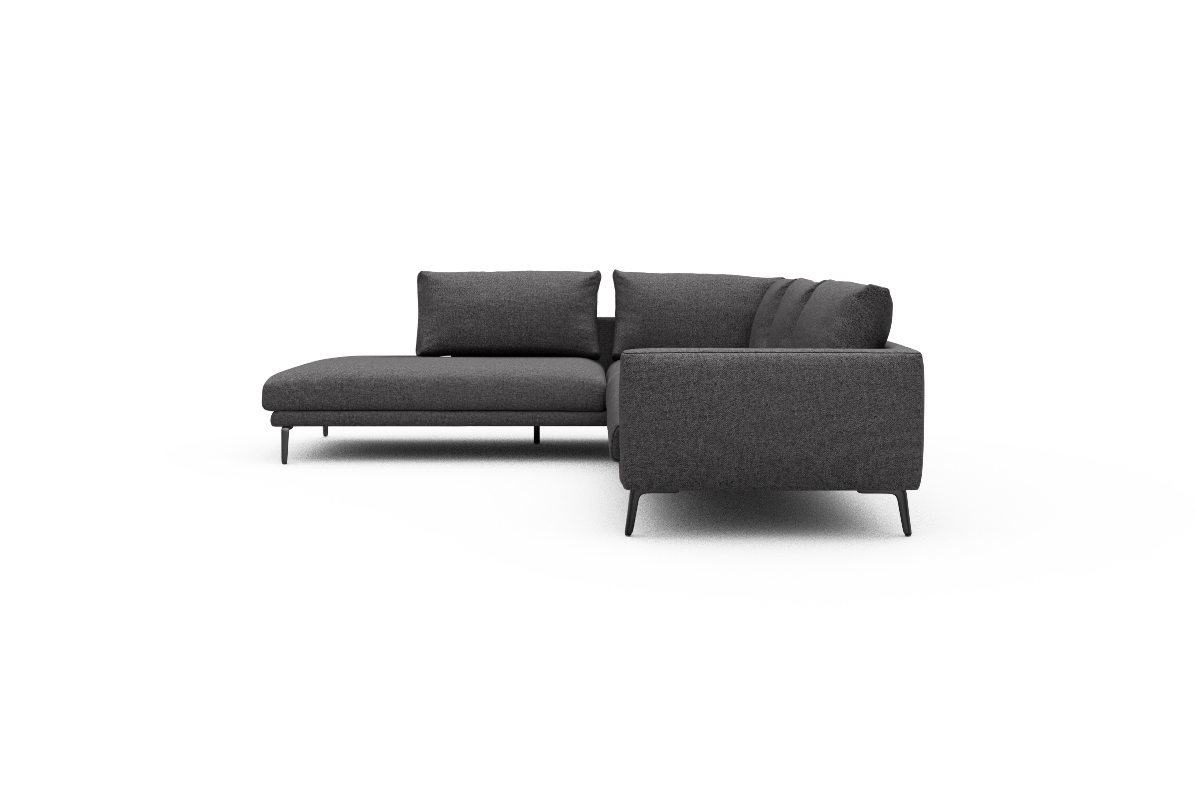 Ecksofa Karl Relax-Ecke links mit 2,5-Sitzer Sama-Antracite