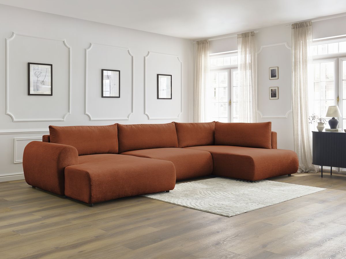 Bobochic Lucien Wohnlandschaft Stoff Orange Ecke links
