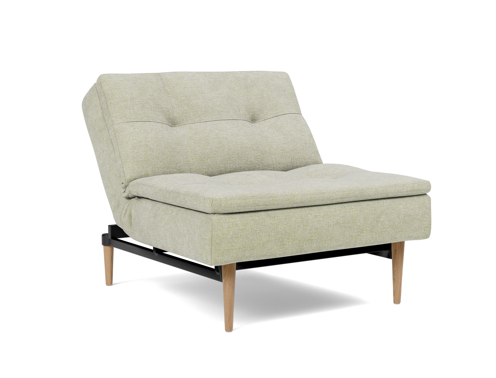 Sessel Dublexo Flachgewebe Avella 280-Sand Beine Styletto Eiche hell