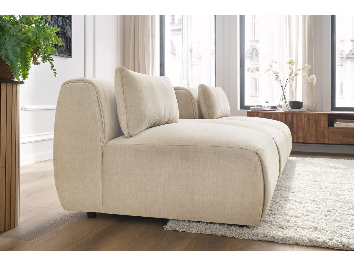 Bobochic Jeanne Sofa 3-Sitzer Samt Beige