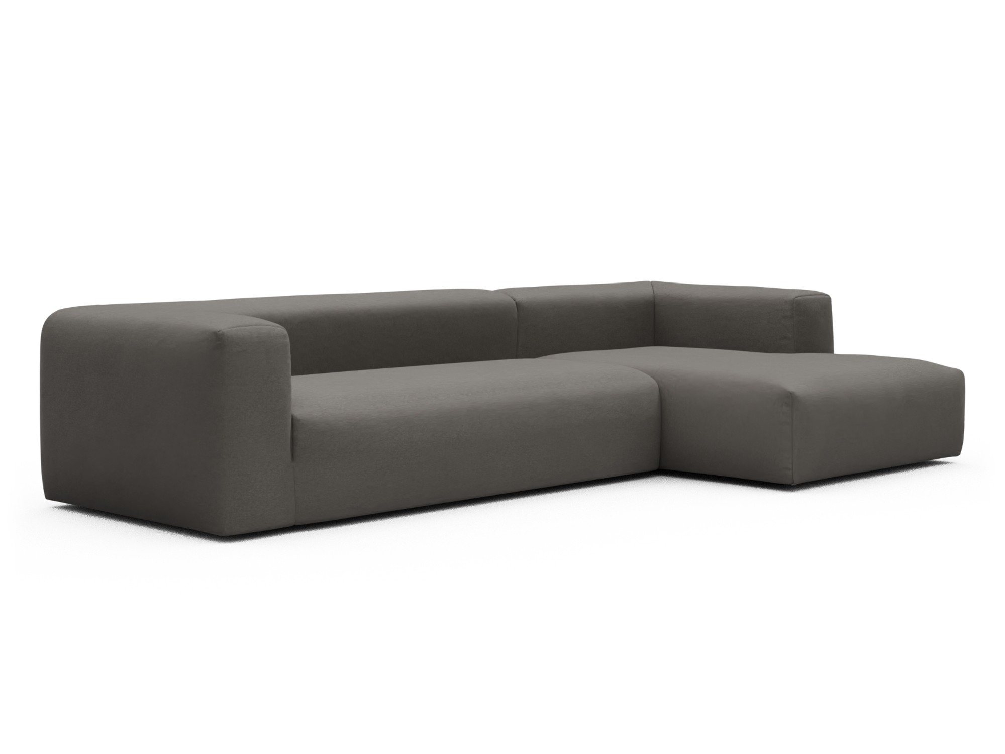 Skandi Home Ecksofa Fred Chaiselongue rechts mit 2,5-Sitzer Satya-Taupe moebelfaktor