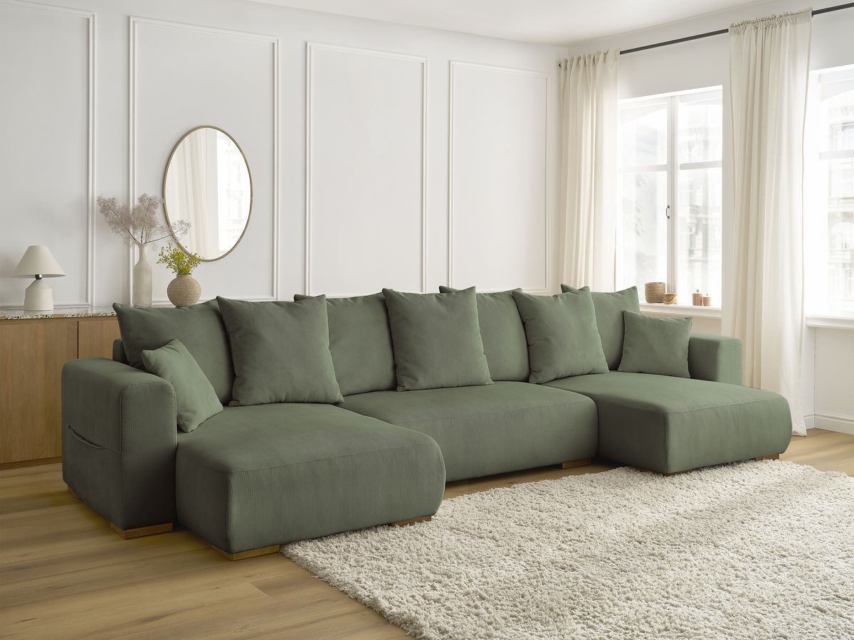 Bobochic Sidonie Wohnlandschaft Cordsamt Grün