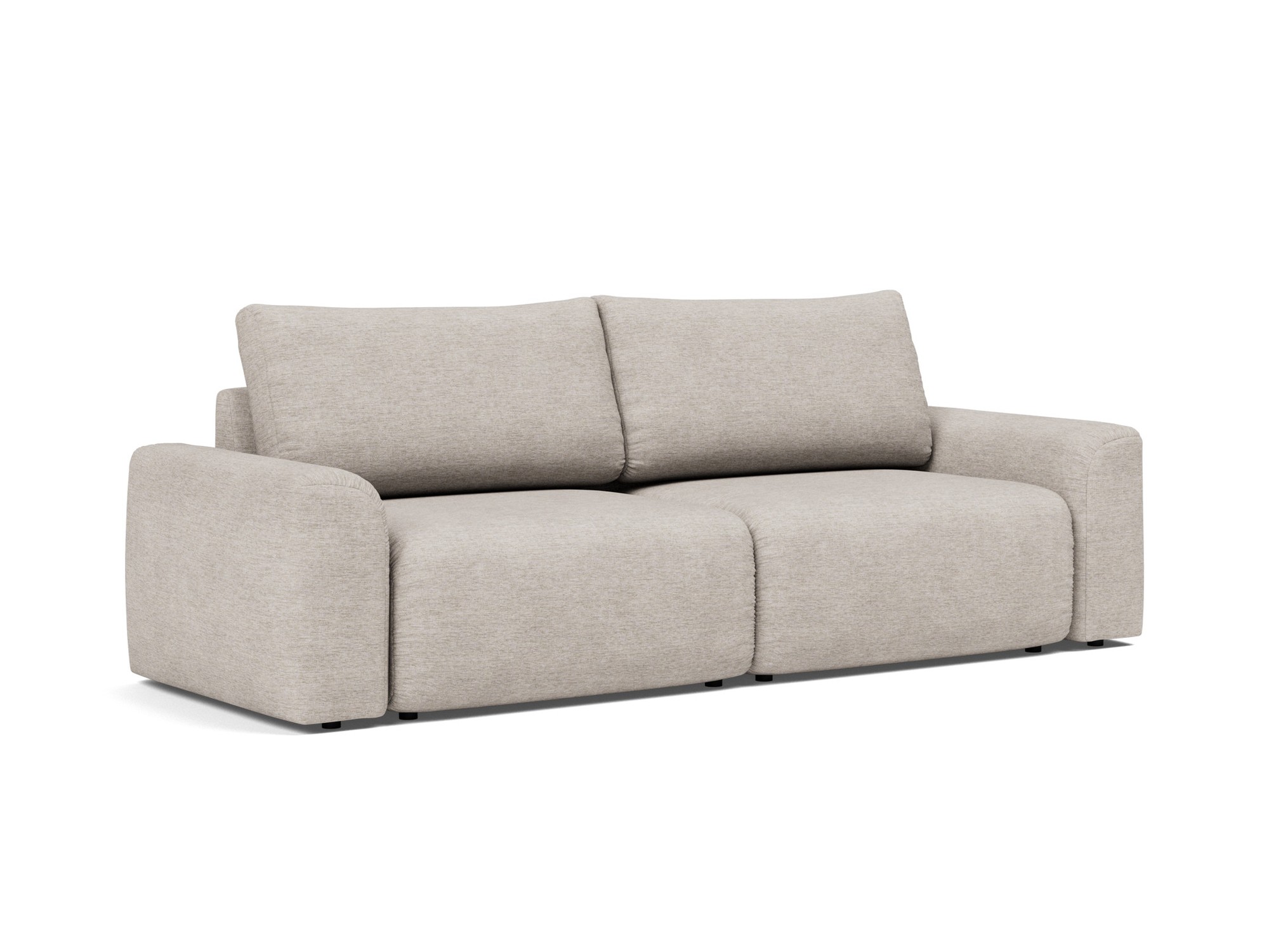 Schlafsofa Norum mit Chunky-Armlehnen Chenille Yuveno 471-Sand